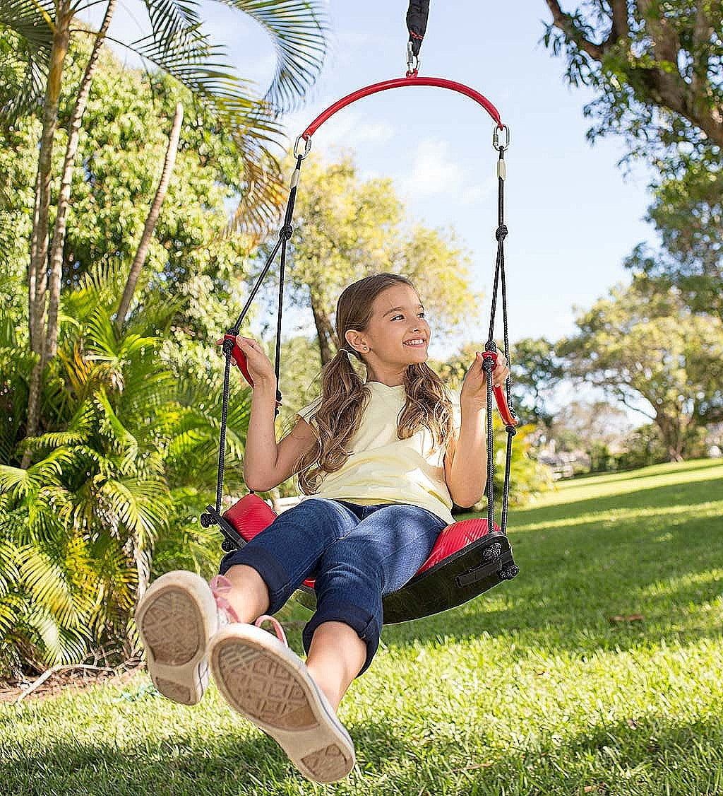 HearthSong - 2-in-1 BungeeBounce Tree Swing for Kids with Hanging Rings, 64