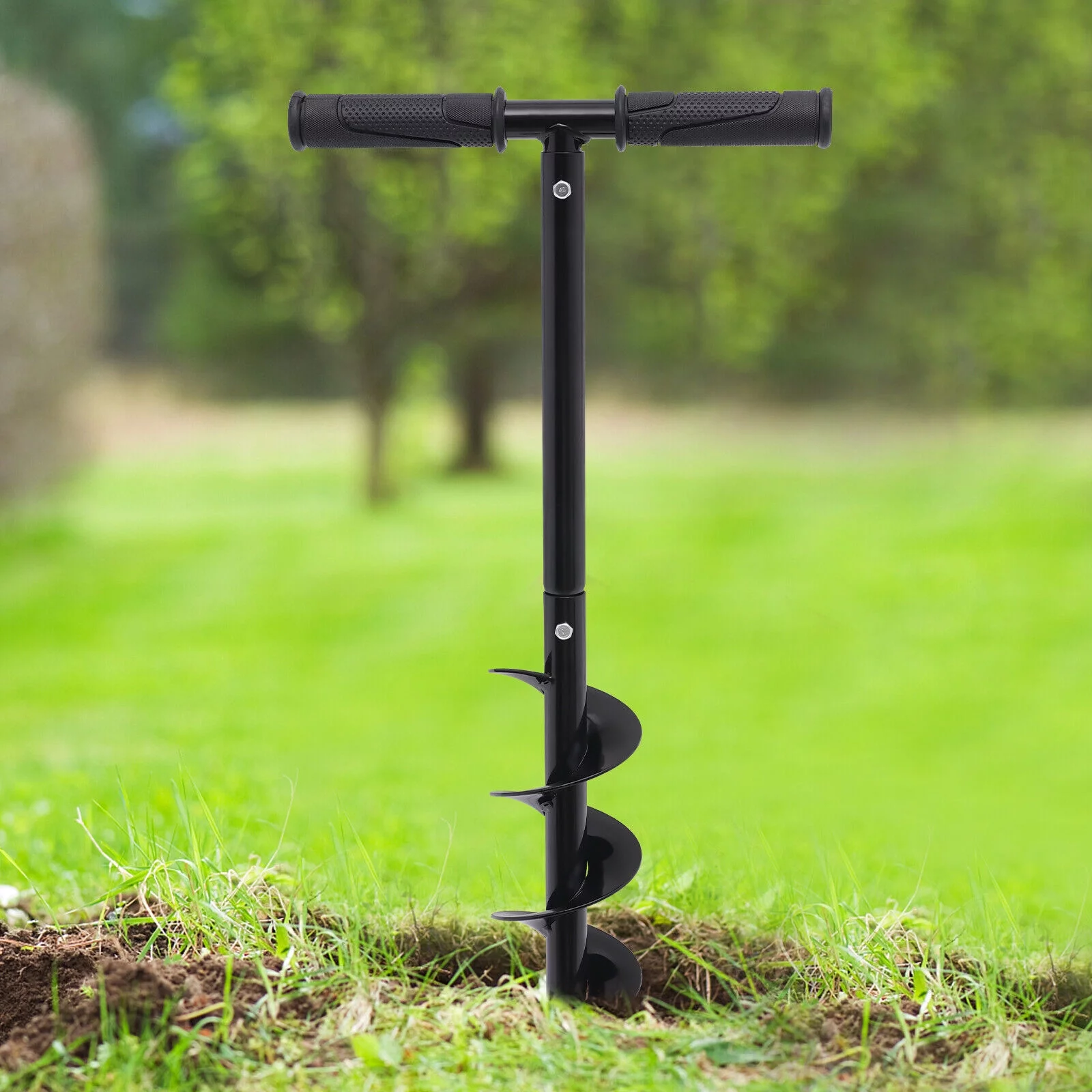 Hand Post Hole Digger Ground Digger Earth Auger Planter Non-Slip Handle