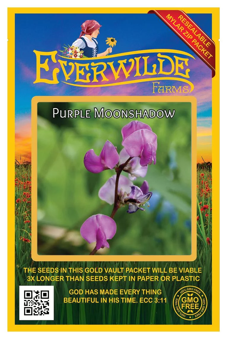 Everwilde Farms - 10 Purple Moonshadow Garden Flower Seeds - Gold Vault Jumbo Bulk Seed Packet