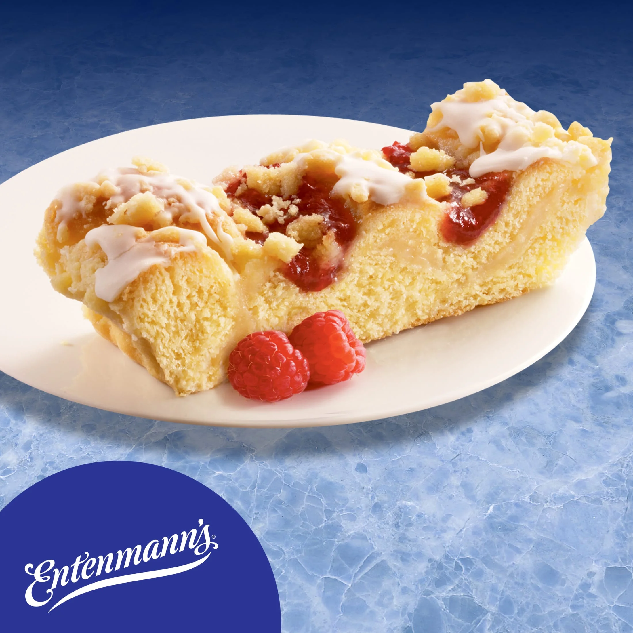 Entenmann's Raspberry Danish Twist, 15 oz, Soft Danishes, Tray