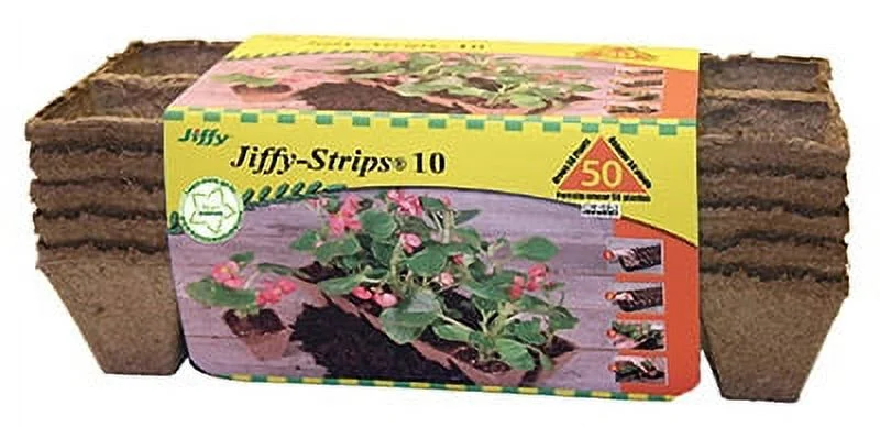 Jiffy 50 Count Peat Strip 5 Strips Of 10 50 Total Pots, Each