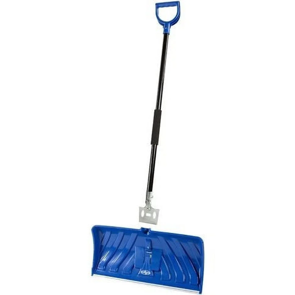 Edge 2-In-1 24-Inch Poly Blade Snow Pusher and Ice Chopper, Blue - SJEG24