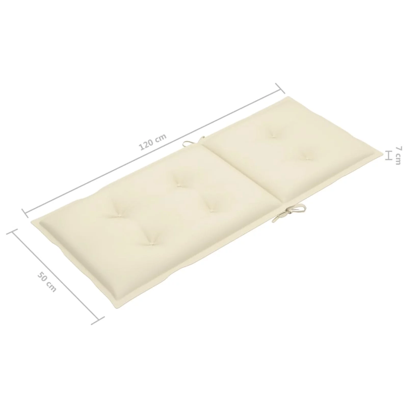 Garden Chair Cushions 4 pcs Cream 47.2