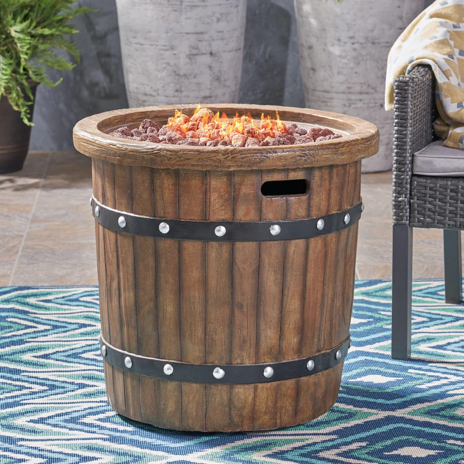 ROUND 25” MGO FIRE PIT - 40 000 BTU