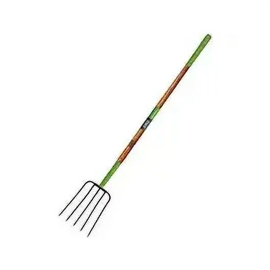 1PC Ames 2826800 Manure Fork Steel Tine with Wood Handle