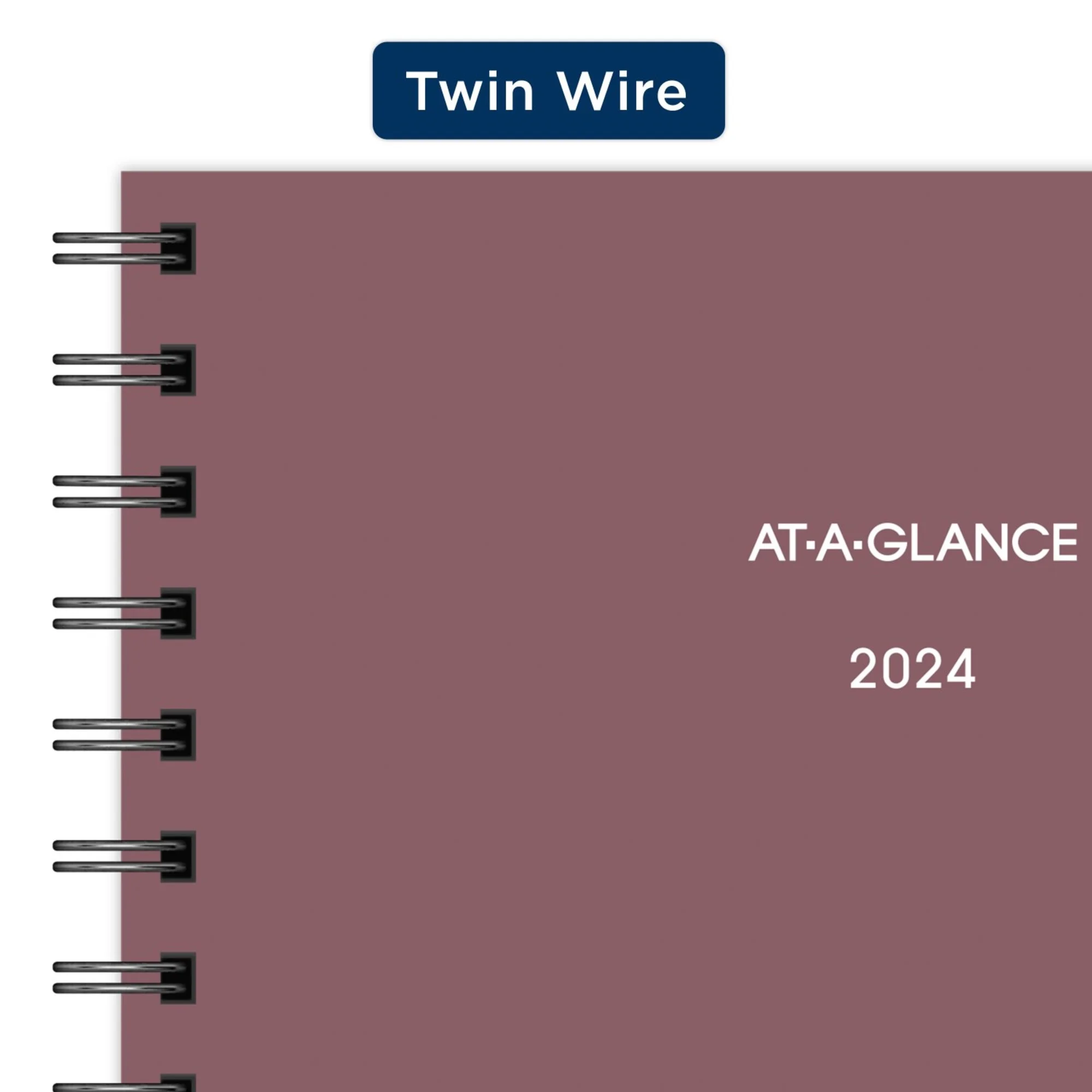 AT-A-GLANCE 2024 Weekly Planner Refill Wirebound Pocket 3 14 x 6 12 - Refillable