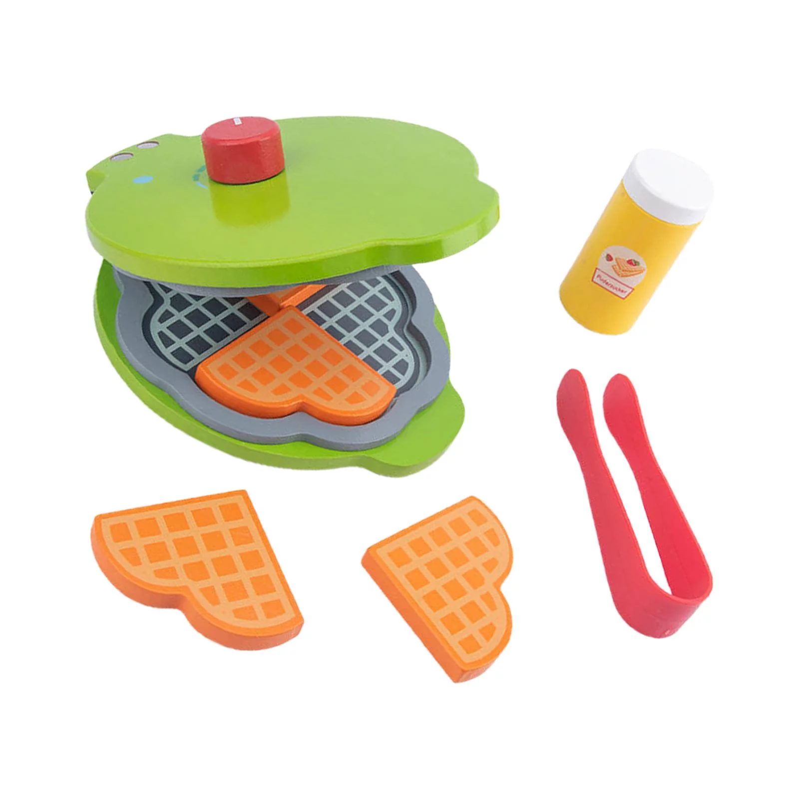 Montessori Food Pretend Playset Kitchen Accessories Hands on Ability Pretend Waffle Maker