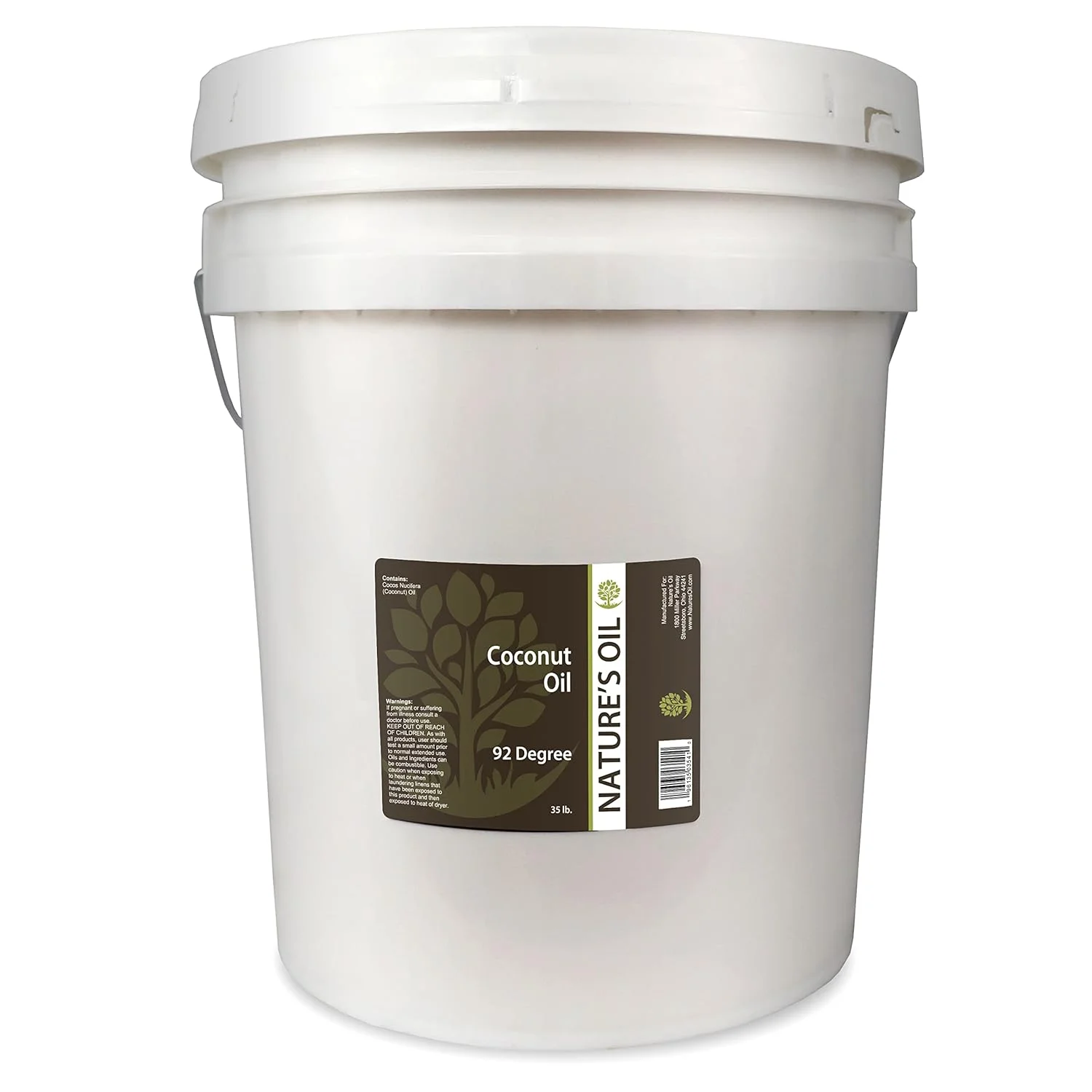 Coconut 92 Degree, Naturally Refined, 35lbs (5 Gallon)