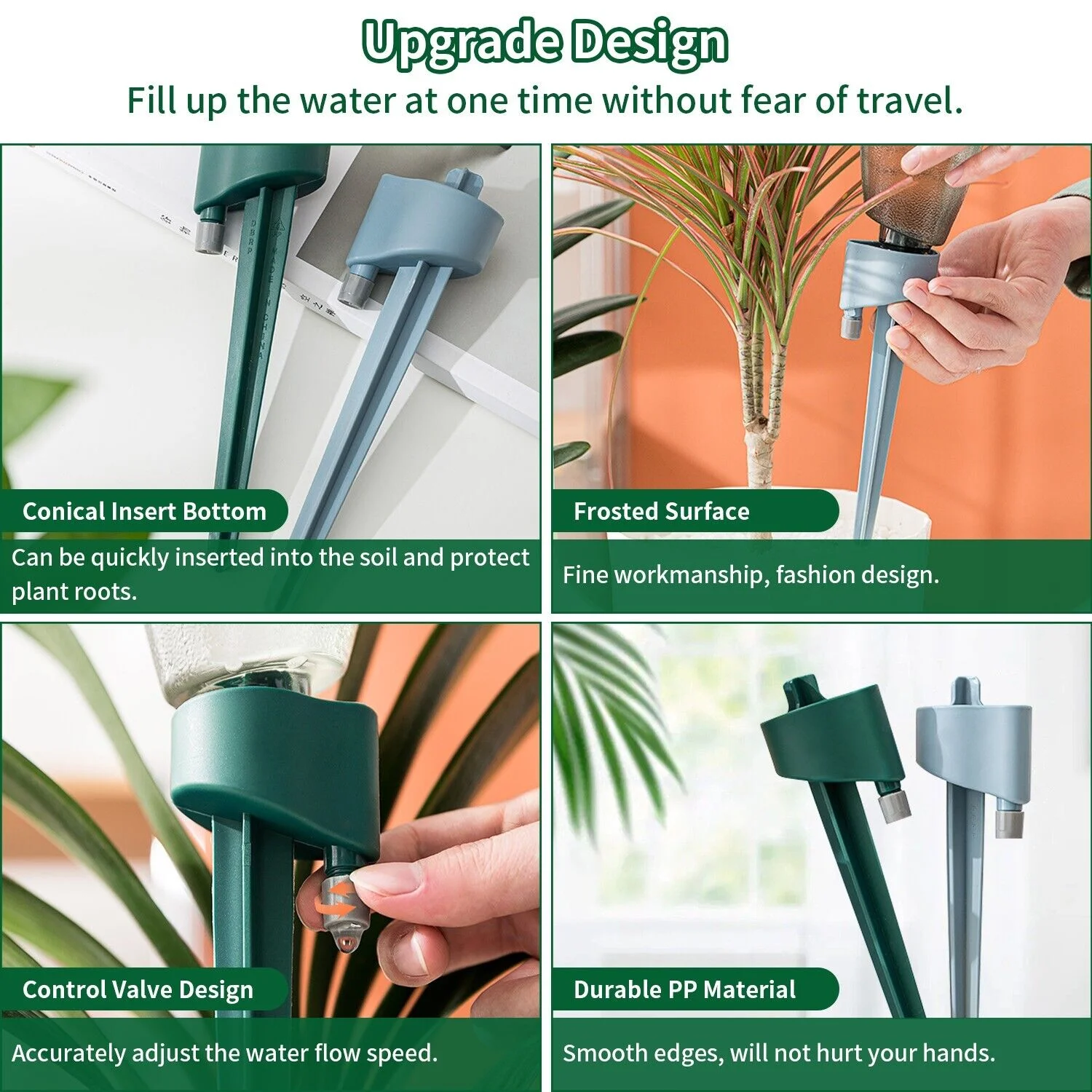 3 PCS Automatic Self Watering Spikes Garden Plants Water Drip Irrigation System