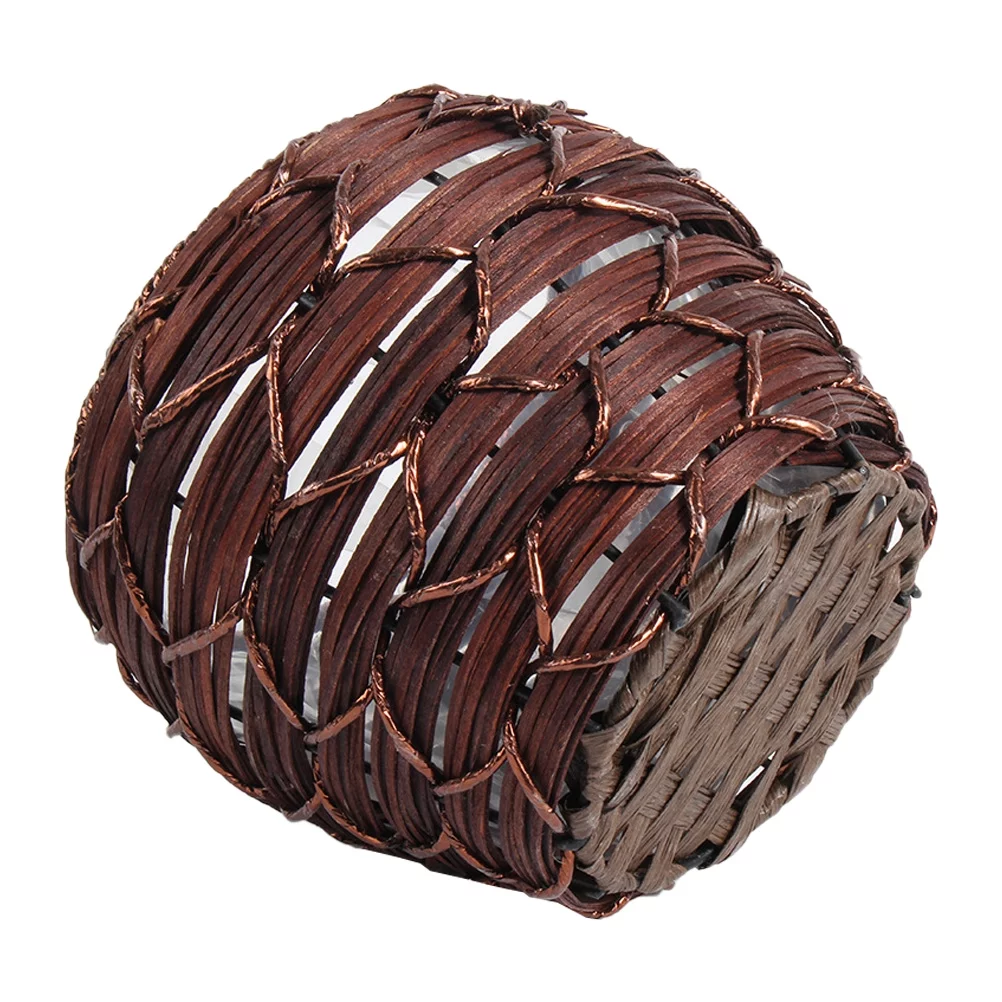 Guichaokj Handmade Woven Plastic Rattan Flower Basket Plant Pot Flower Arrangement Pot