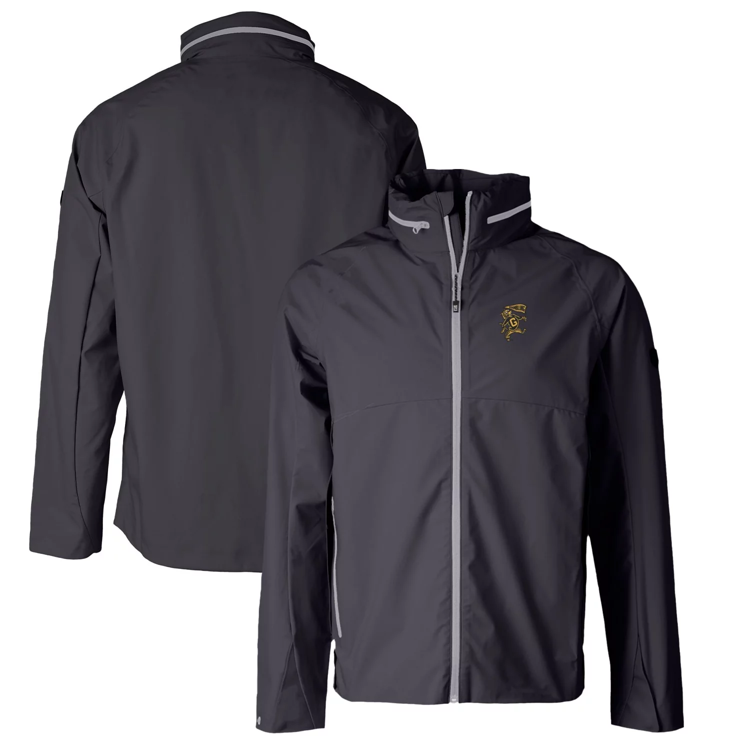 Men's Cutter & Buck Graphite Grambling Tigers Vapor Water Repellent Stretch Full-Zip Rain Jacket