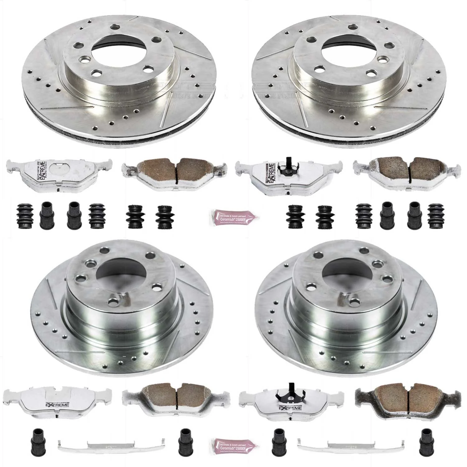 Power Stop Front and Rear Z26 Street Warrior Brake Pad and Rotor Kit K4371-26