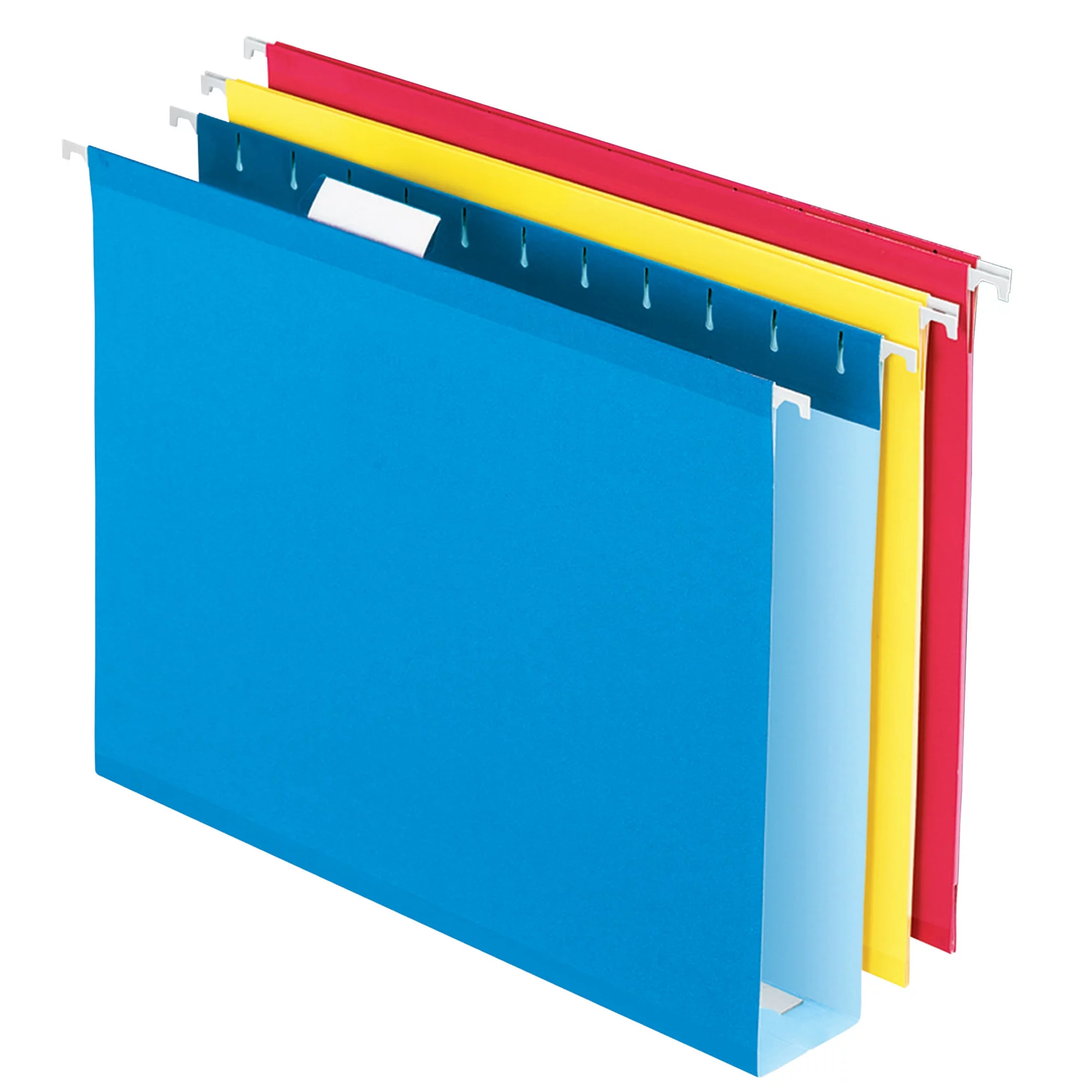 Office Depot Extra Capacity Box Bottom Hanging File Folders, 2in Expansion, Letter Size, Assorted Colors,12 pk, 411704OD