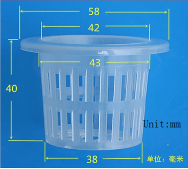 PP Hydroponics Plants Dedicated Solid Root Colonization Basket Vase  Cup Water Garden Aquarium Container