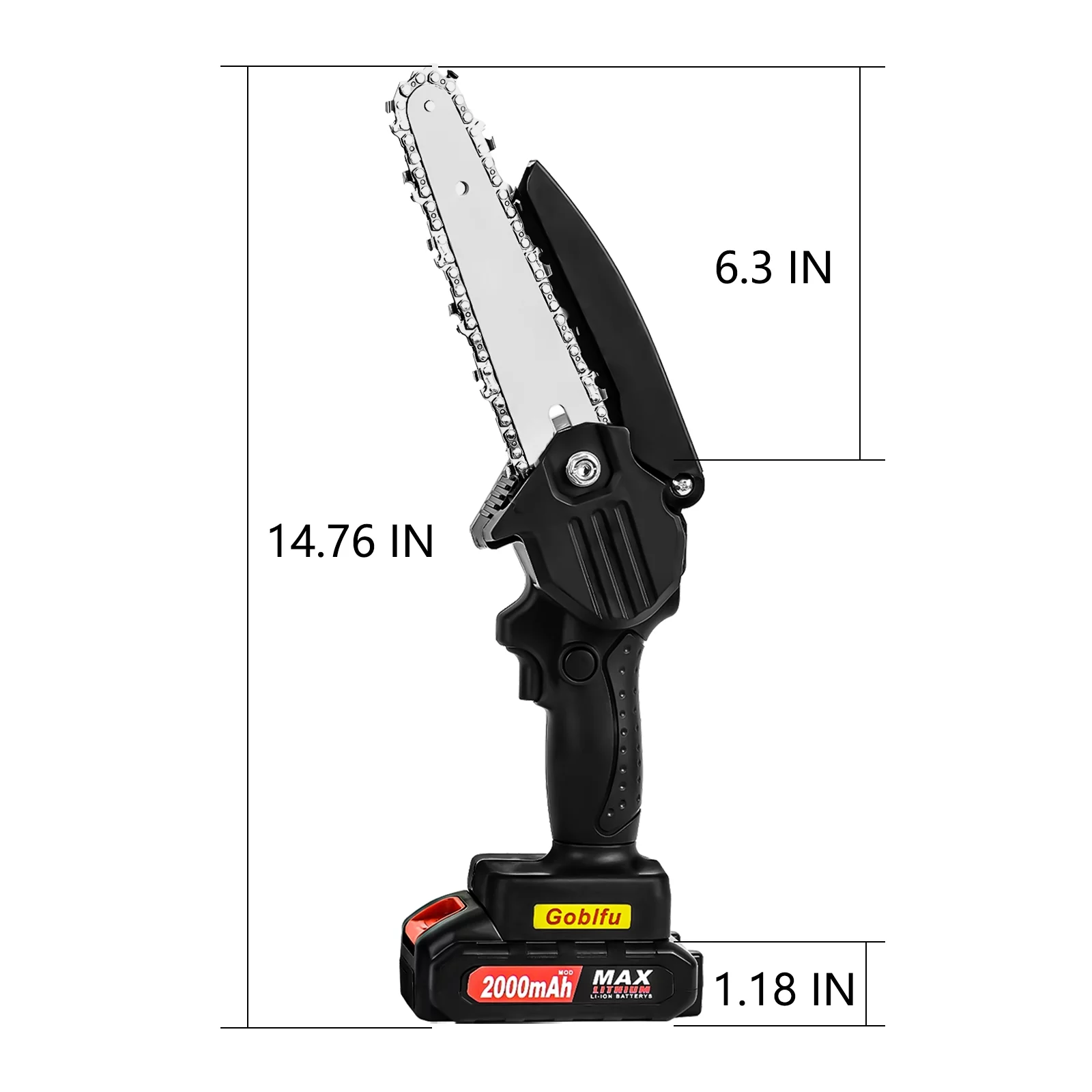 6in Electric Mini Chainsaw Battery Powered Woodcutter Tree Trimmer