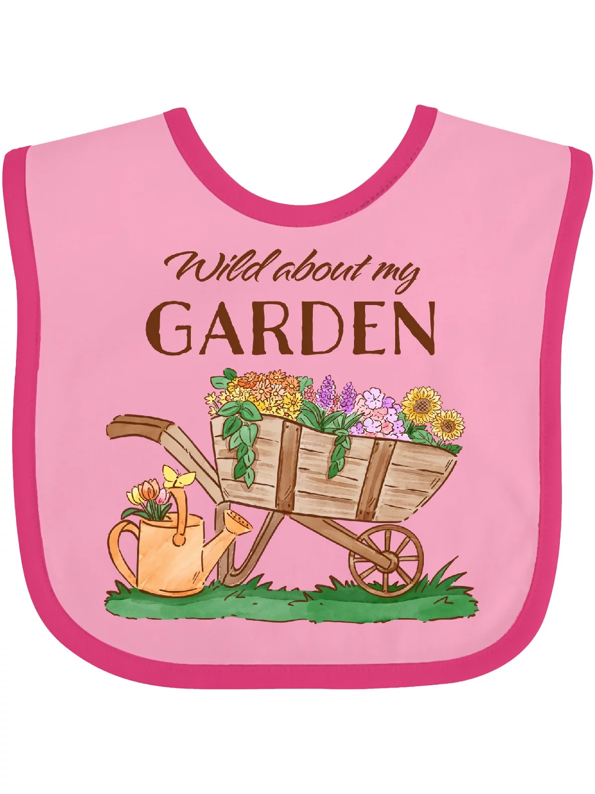 Inktastic Wild About My Garden Boys or Girls Baby Bib