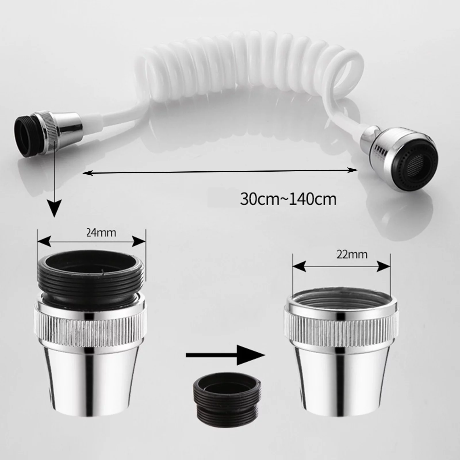 iju7gthy Ruler Pen Universal Rotat Kitchen Extended Extension Faucet Water Saving Filter Sprayre Faucet Extender Home Kitchen Faucet Extension *3Pcs