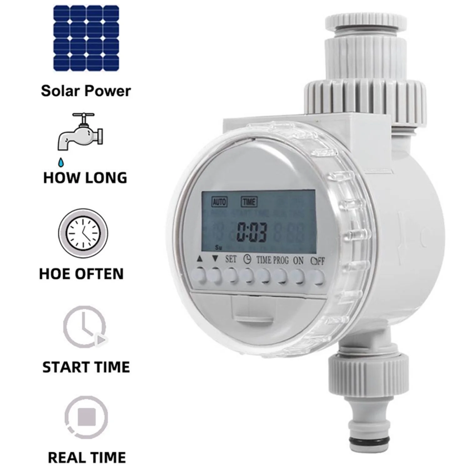 Intelligent Solar Automatic Watering Timer for Agricultural Garden Irrigation Water Saving Controller