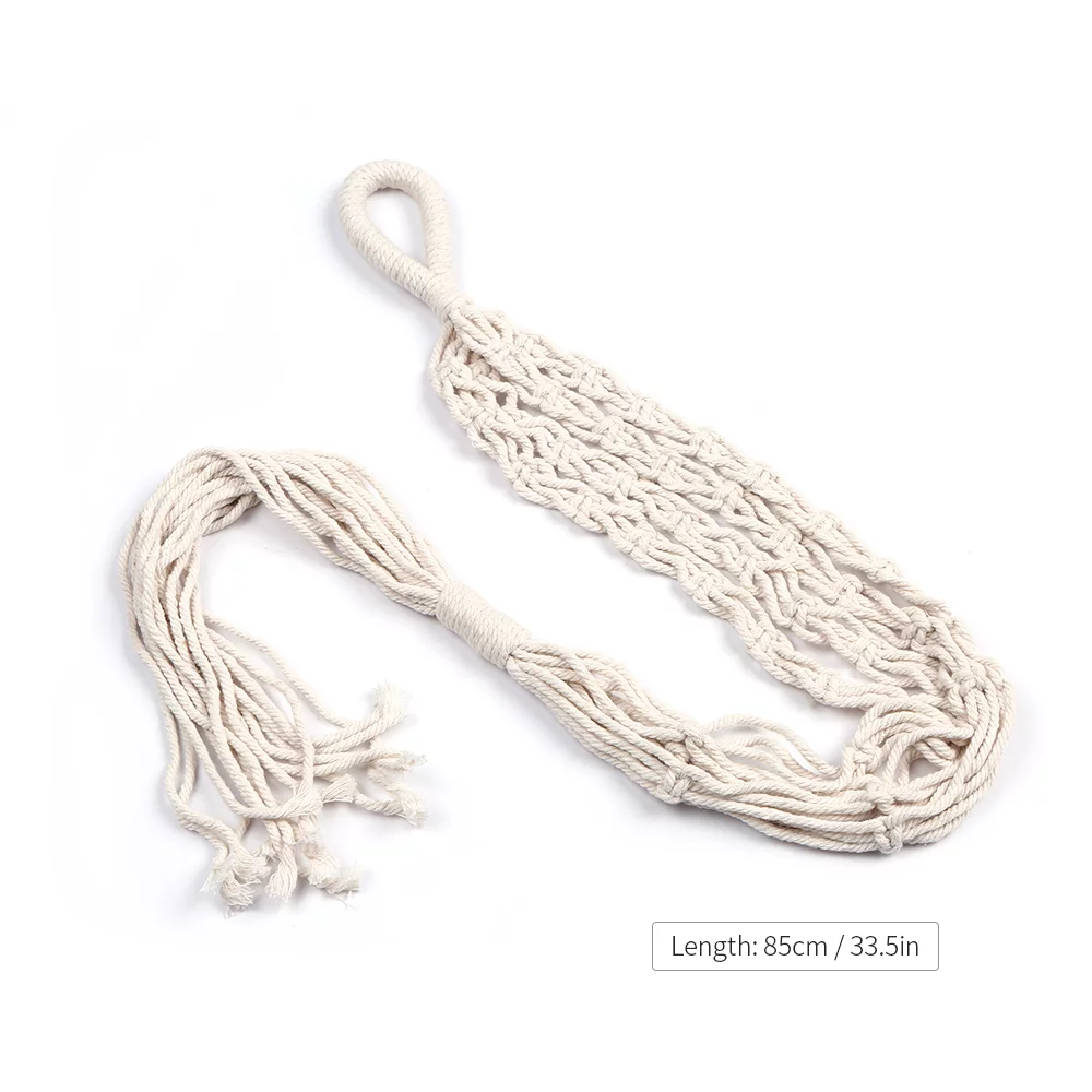 Walmeck Macrame Plant Hanger Indoor Flower Pot Wall Hanging Planter Basket Cotton Rope Home Decor 33.5 Inch