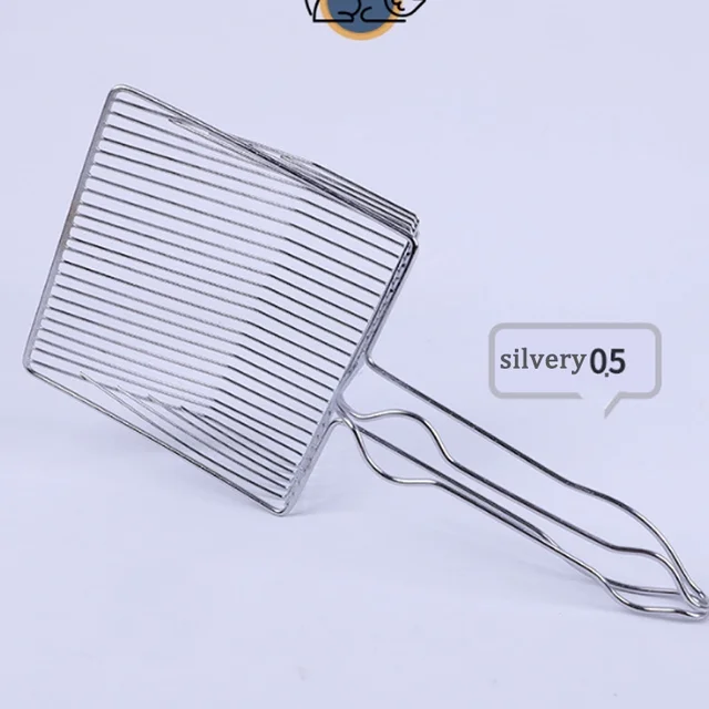 Cat Litter Shovel Large Stainless Steel Metal Fine Hole Iron Shovel Cat Litter Shovel Pet Products Household Cat Litter Spatula