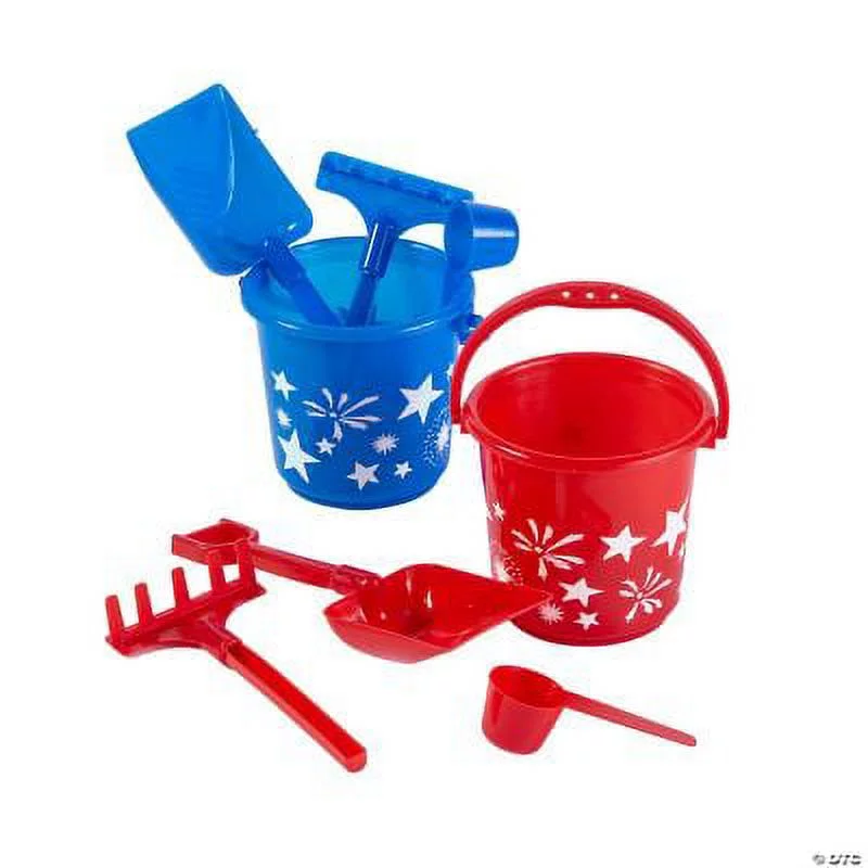 Patriotic Summer Mini Beach Playsets - Toys - Party Favors - 12 Pieces