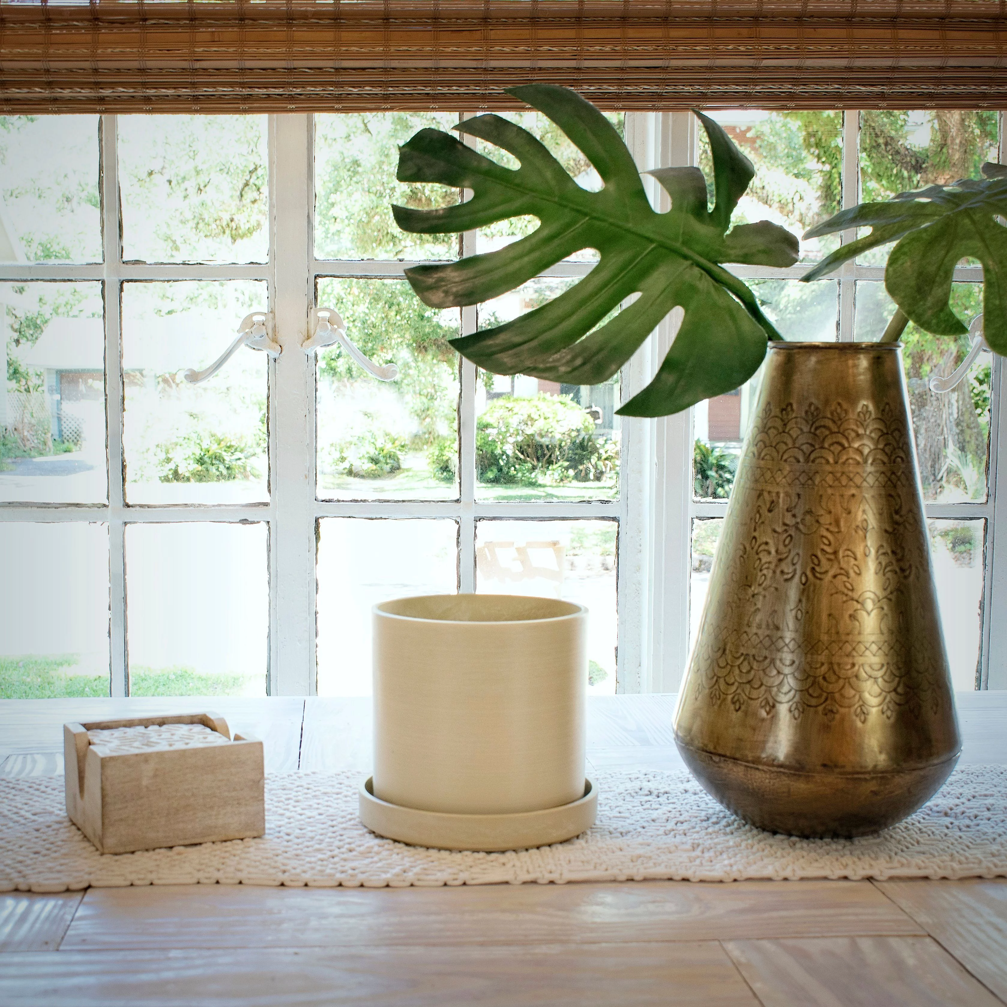 Plant with Purpose 7 in. Cream Natural Upcycled Planter - 1 Piece