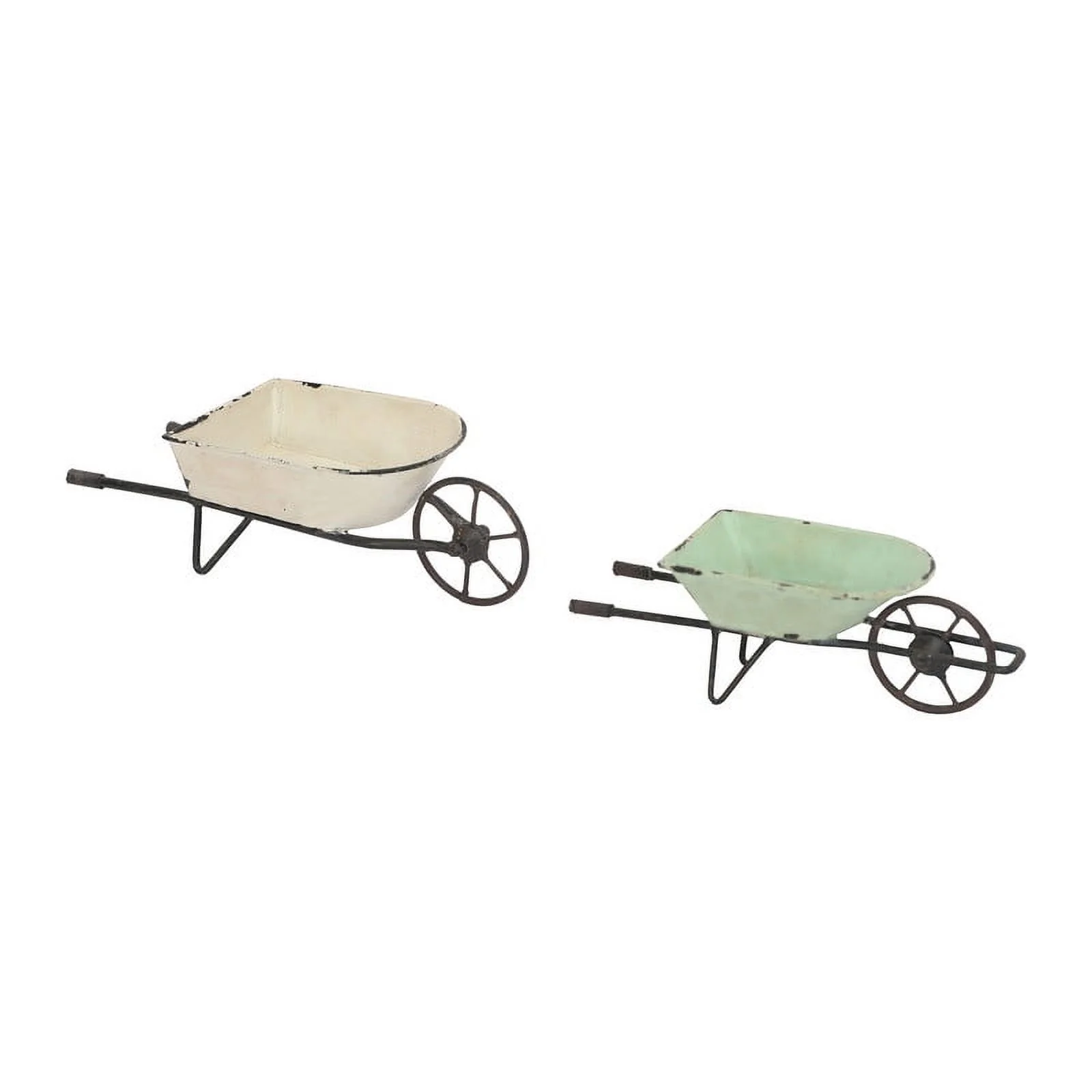 Elina Homestead Tabletop Metal Farmhouse Wheelbarrow Set of 3