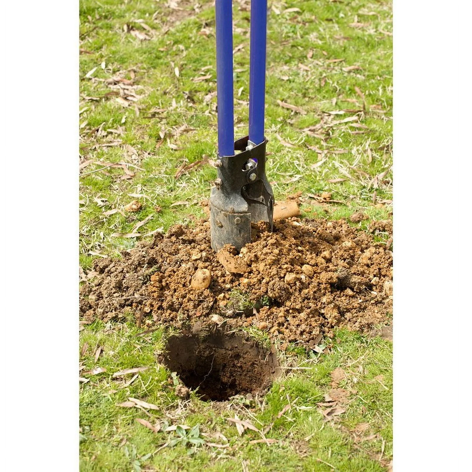 Bon 14-854 Heavy Duty Steel Post Hole Digger with Fiberglass Handle