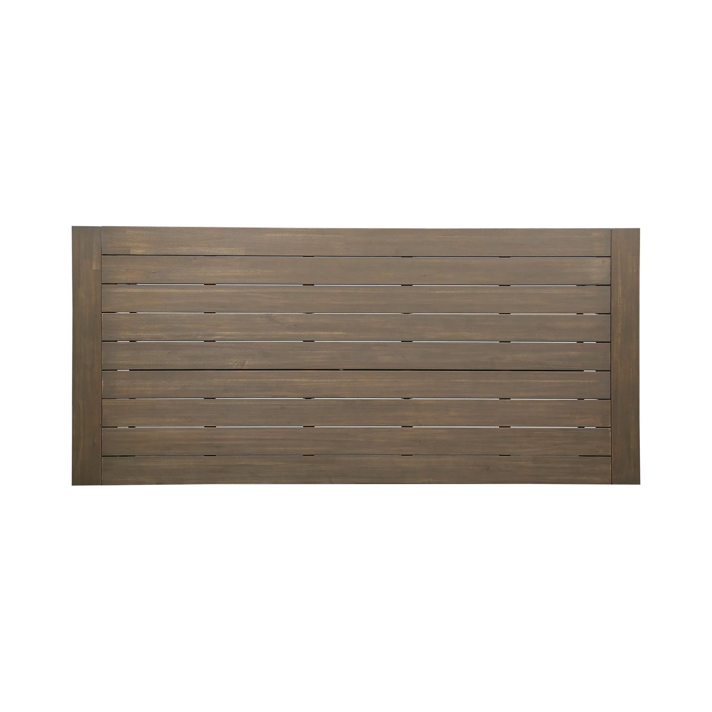 Noble House Lyons 7 Piece Rustic Wood Top Patio Dining Set in Gray and Black