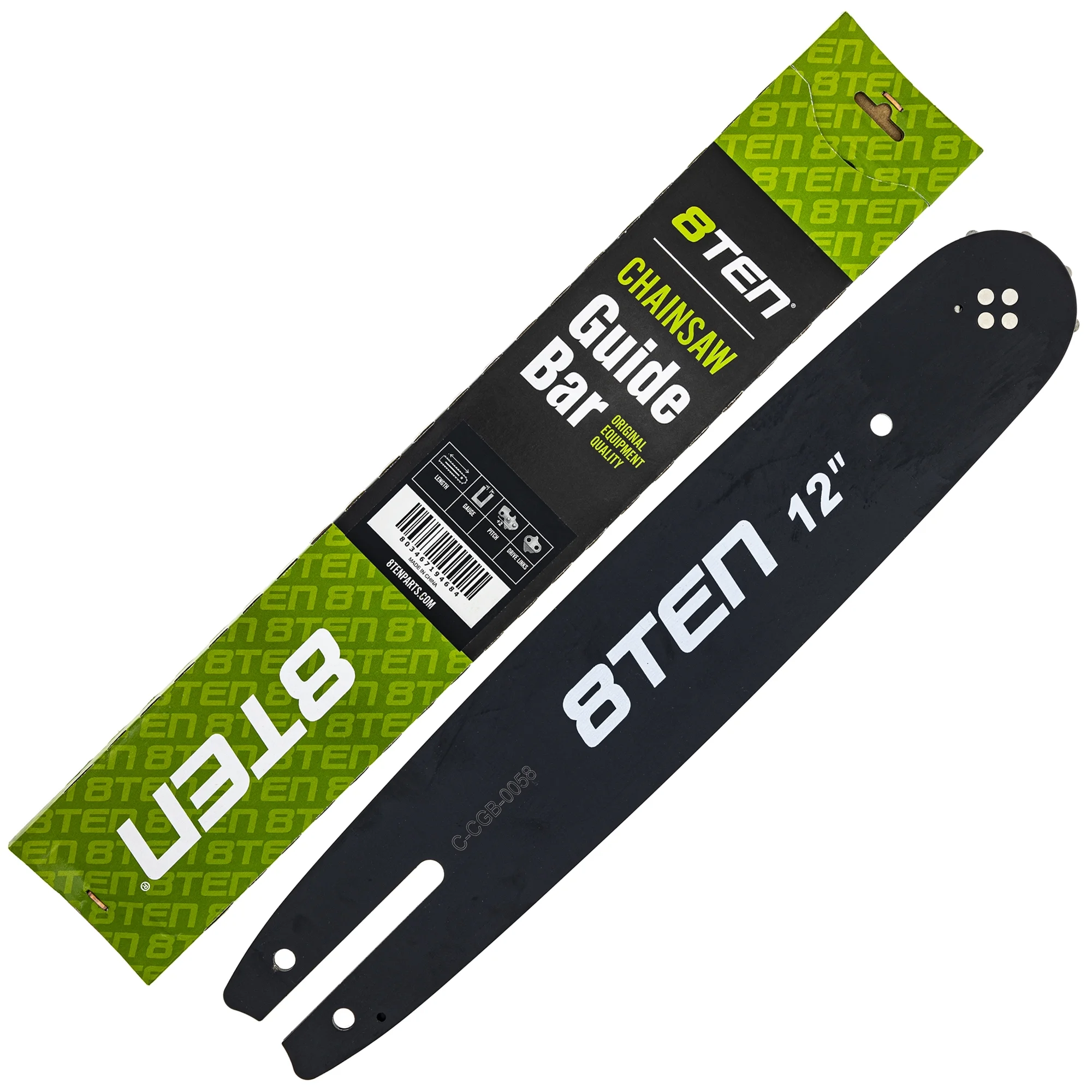 8TEN 12 inch Chainsaw Bar .050 3/8LP 44DL for Stihl Husqvarna 810-CCG2270B