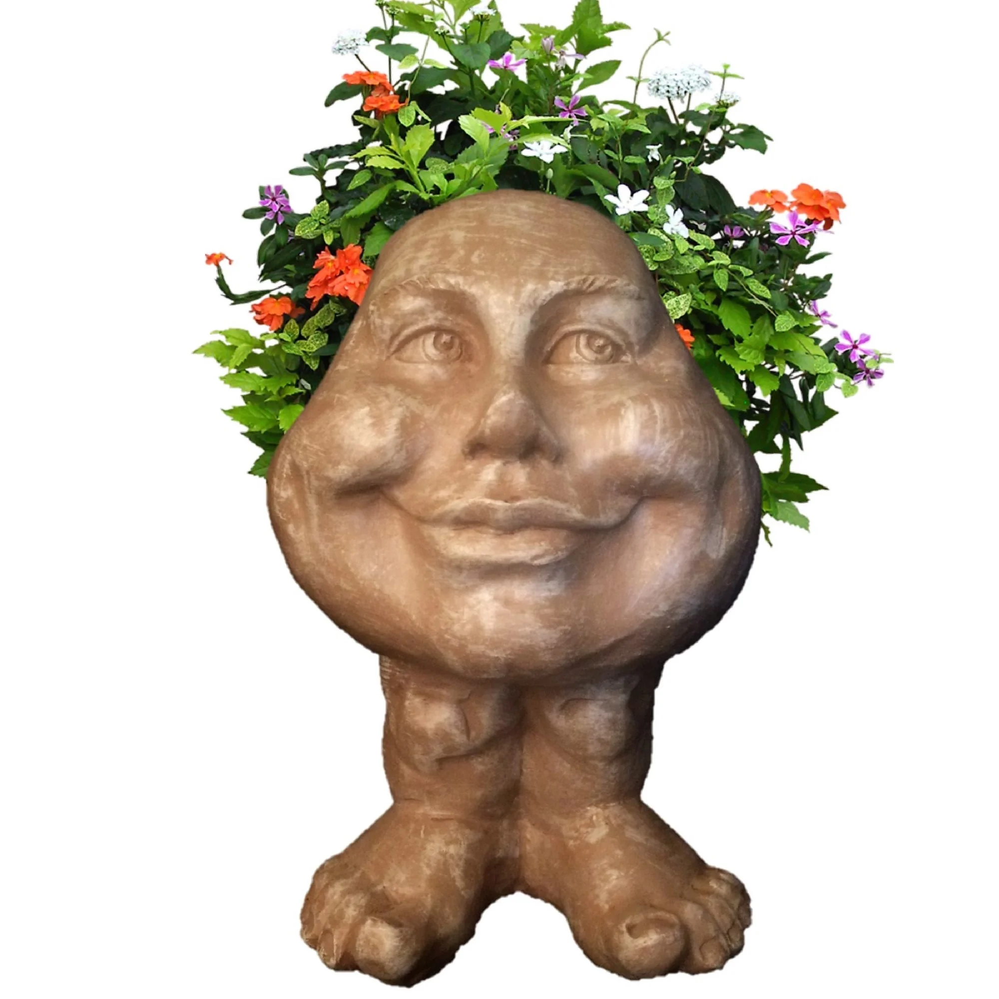Homestyles Stone Wash Daisy the Muggly Face Humorous Statue Planter Pot
