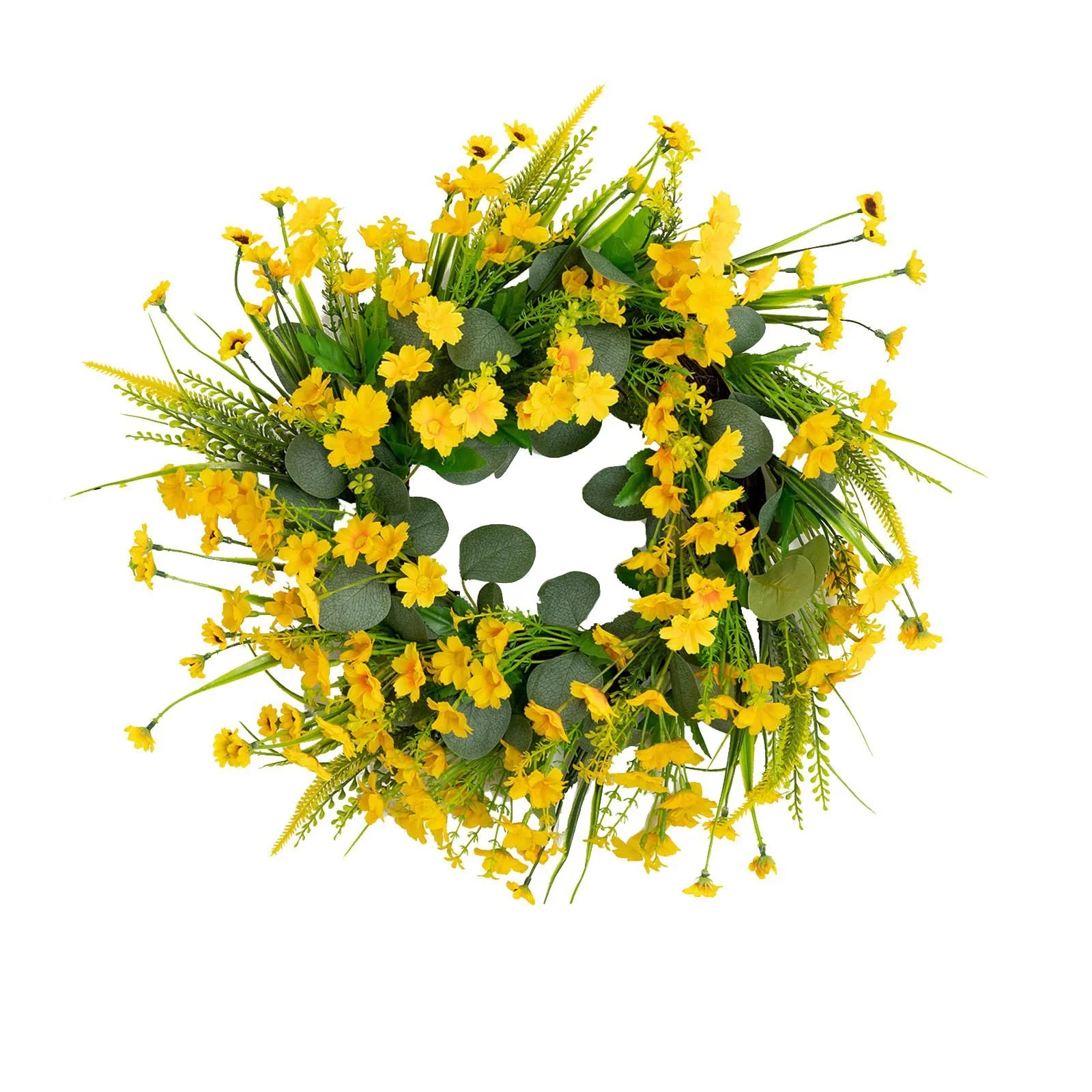 Wreath for Fireplace Spring Daisy Wreath Home Decoration Outdoor Photography Props Front Door Door Hanging Decorations Spring Farmhouse Front Wreath Decoration