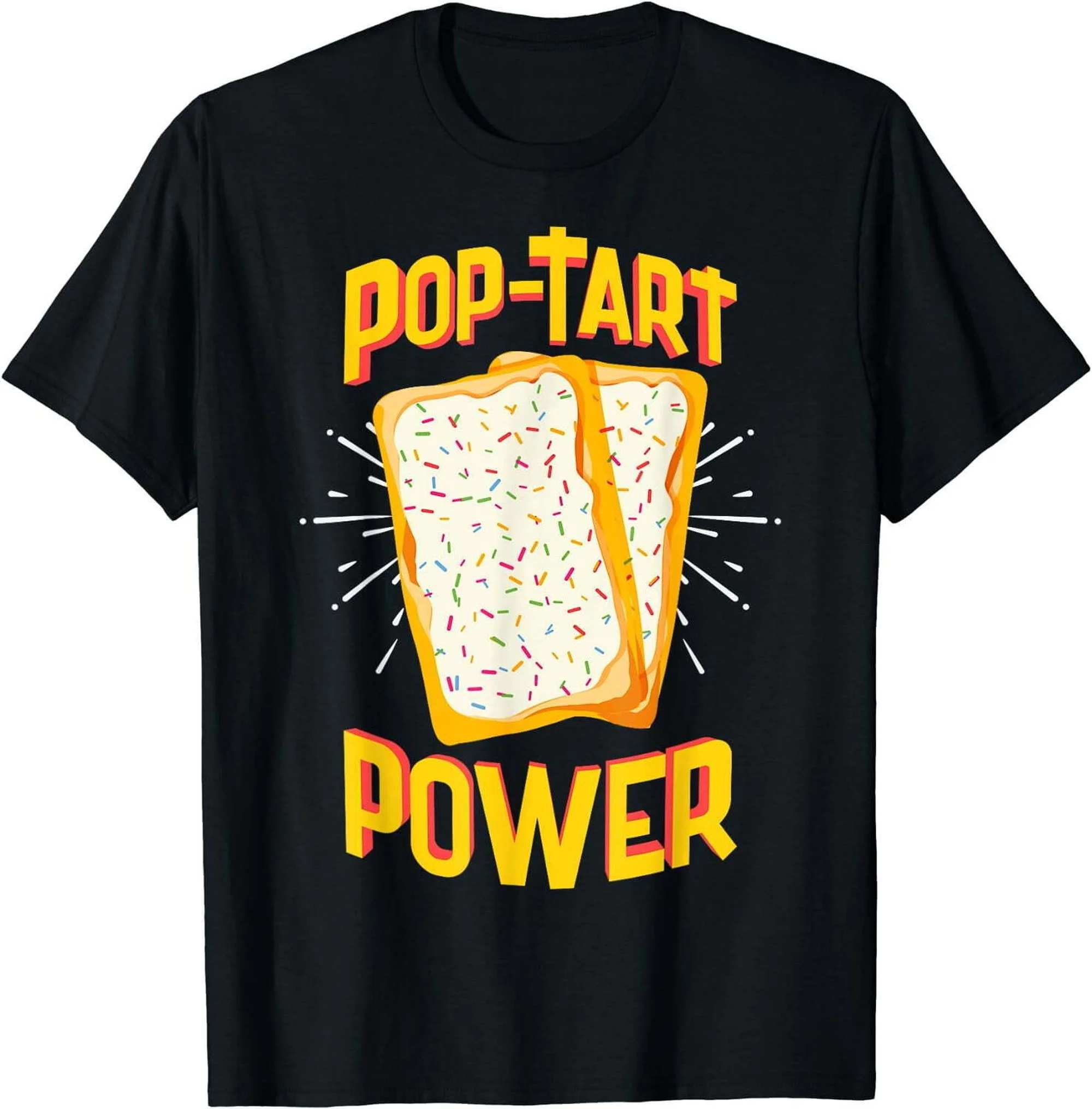 Muscle-Boosting Pop Tart Fun: Black Bodybuilding Tee for Energized Workouts