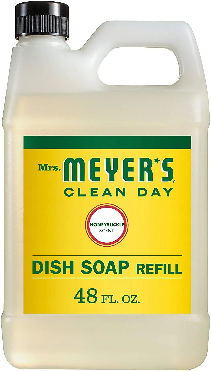 Dish Soap, Honey Suckle Scent, Non Toxic, Ultra-Concentrated, Without Dyes, Parabens, Phosphates, Phthalates, Pack of 2, 48 FL OZ Per Pack