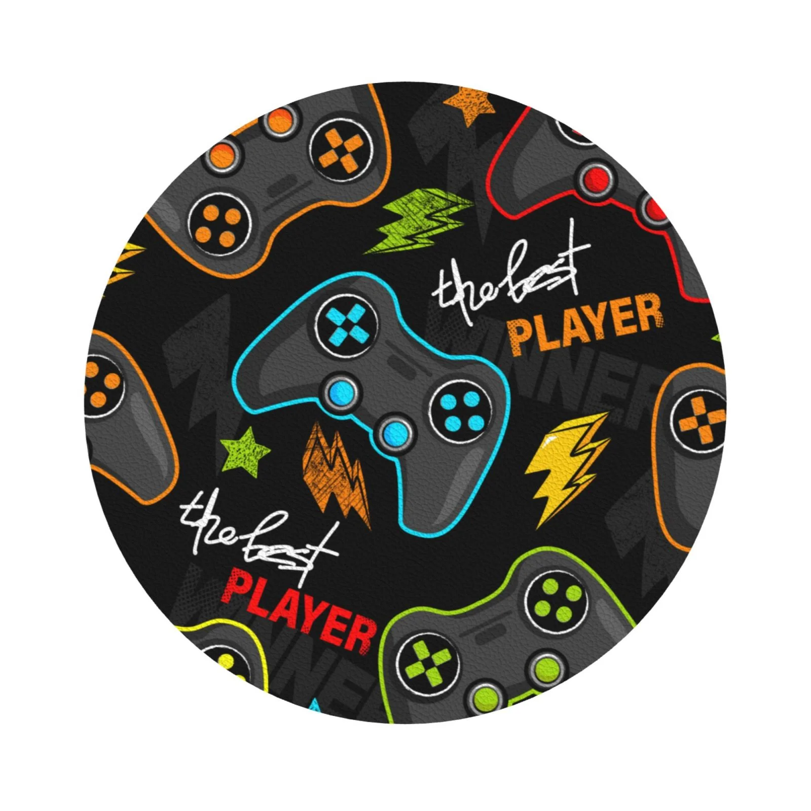 Lukts Play Game3 Leather Drinks Coasters Set Of 6,Suitable Or Drinks Furniture Protection And Easy Clean Up