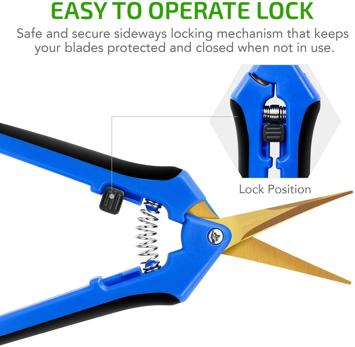 iPower 3-Pack 6.5 inch Gardening Scissors Hand Pruner Pruning Shear Curved Precision Blades