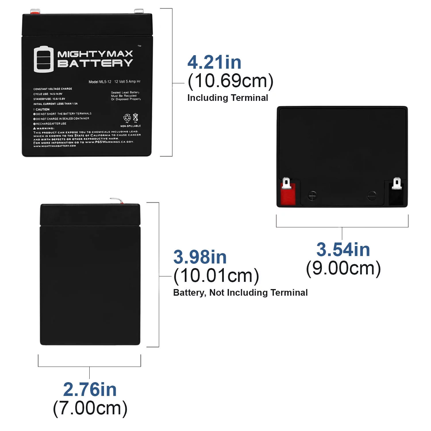 12V 5AH SLA Battery Replacement for Hitachi HP4-12