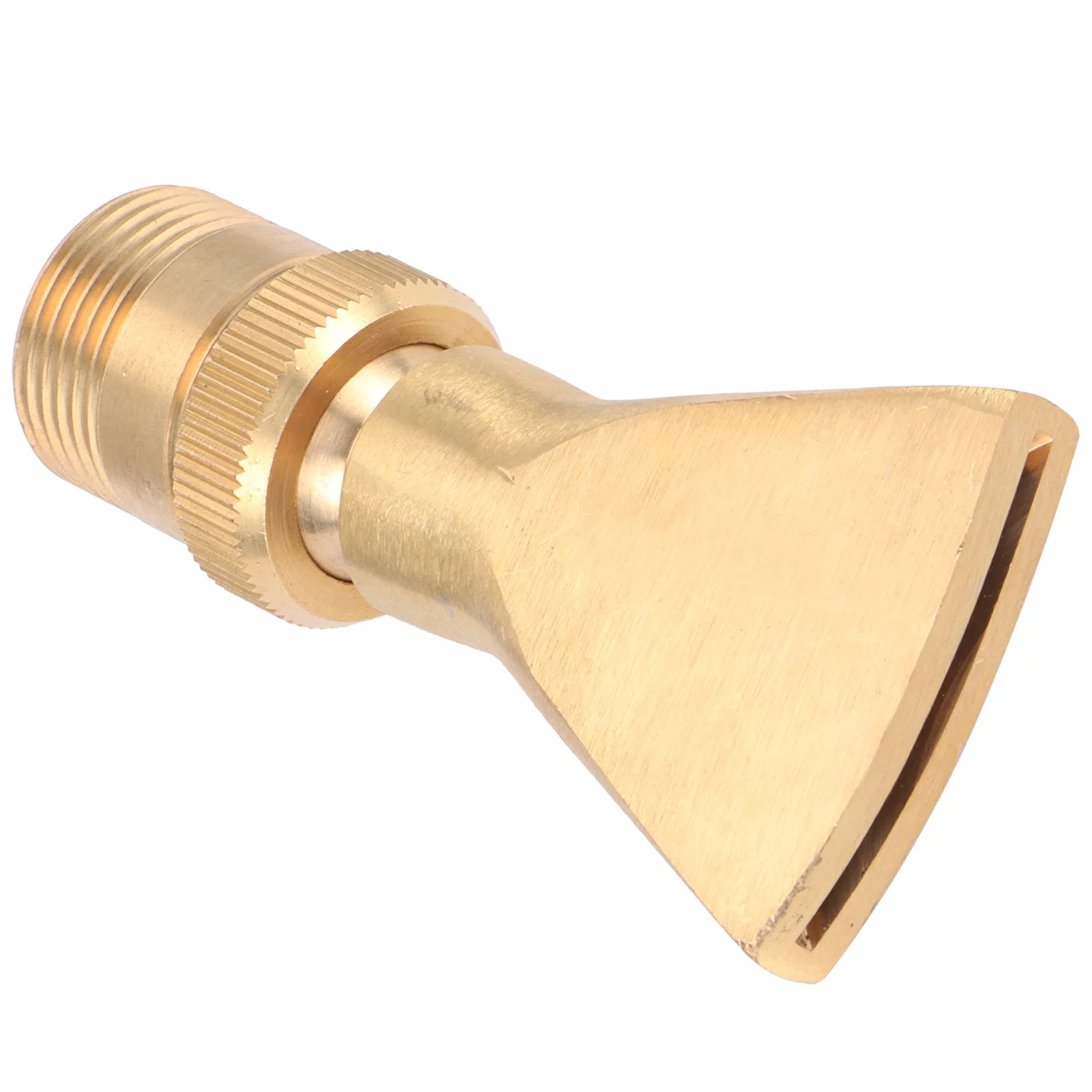 Fountain Nozzle Durable Brass Narrow Fan Jet Water Fountain Nozzle Spray Head Adjustable Pond Sprinkler(a)