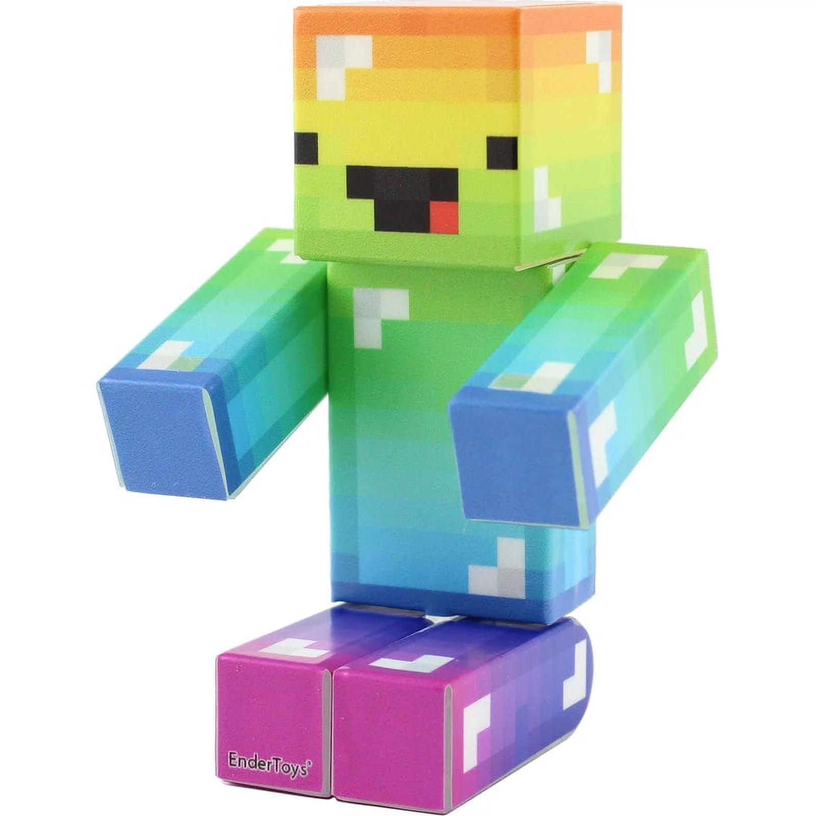 Derpy Rainbow Guy Action Figure Toy, 4 Inch Custom Series Figurines by EnderToys