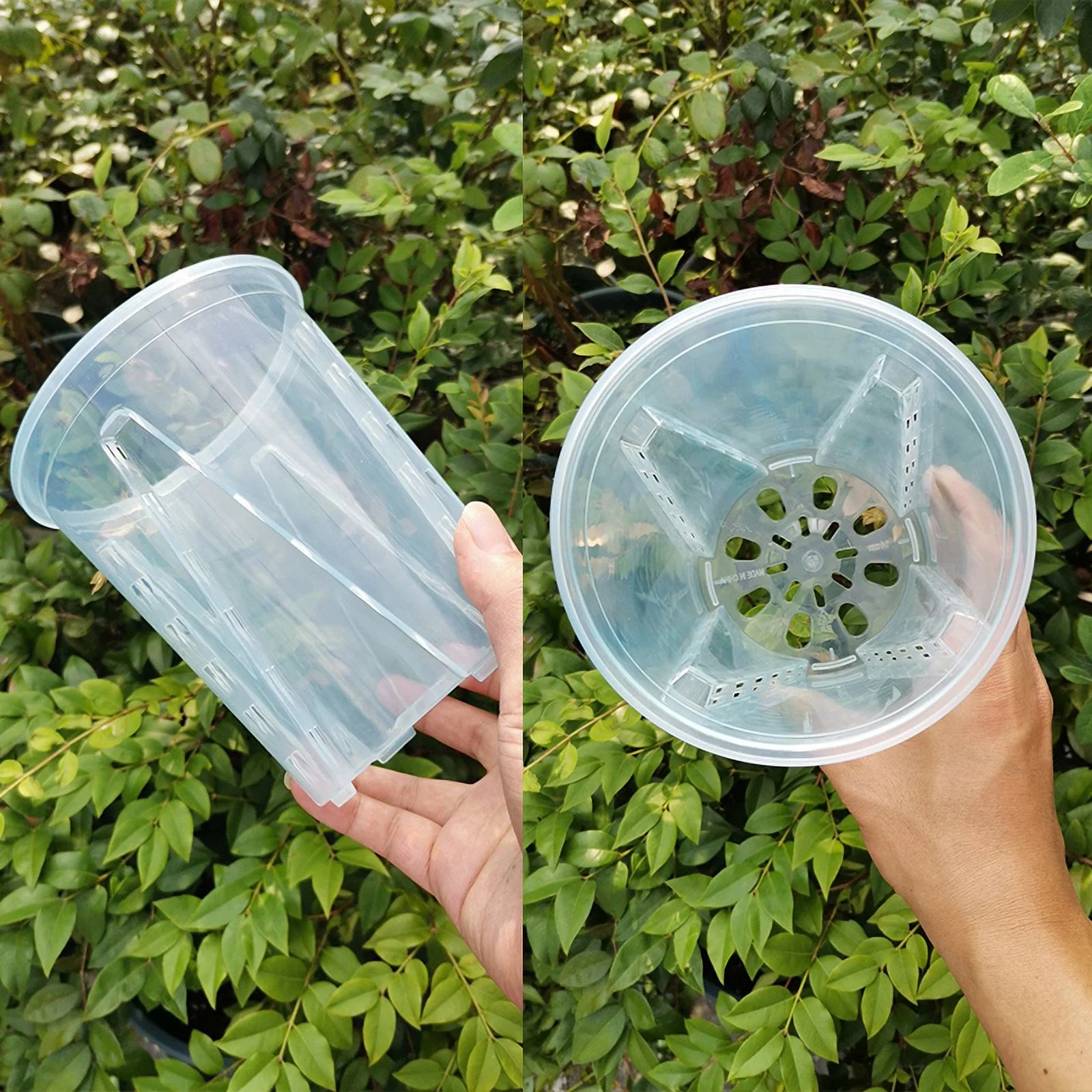 Plant Pot Transparent Nursery Pots Planting Nutrition Cup Orchid Container Seedling Bag With Stomata Pot  Gardening Decor