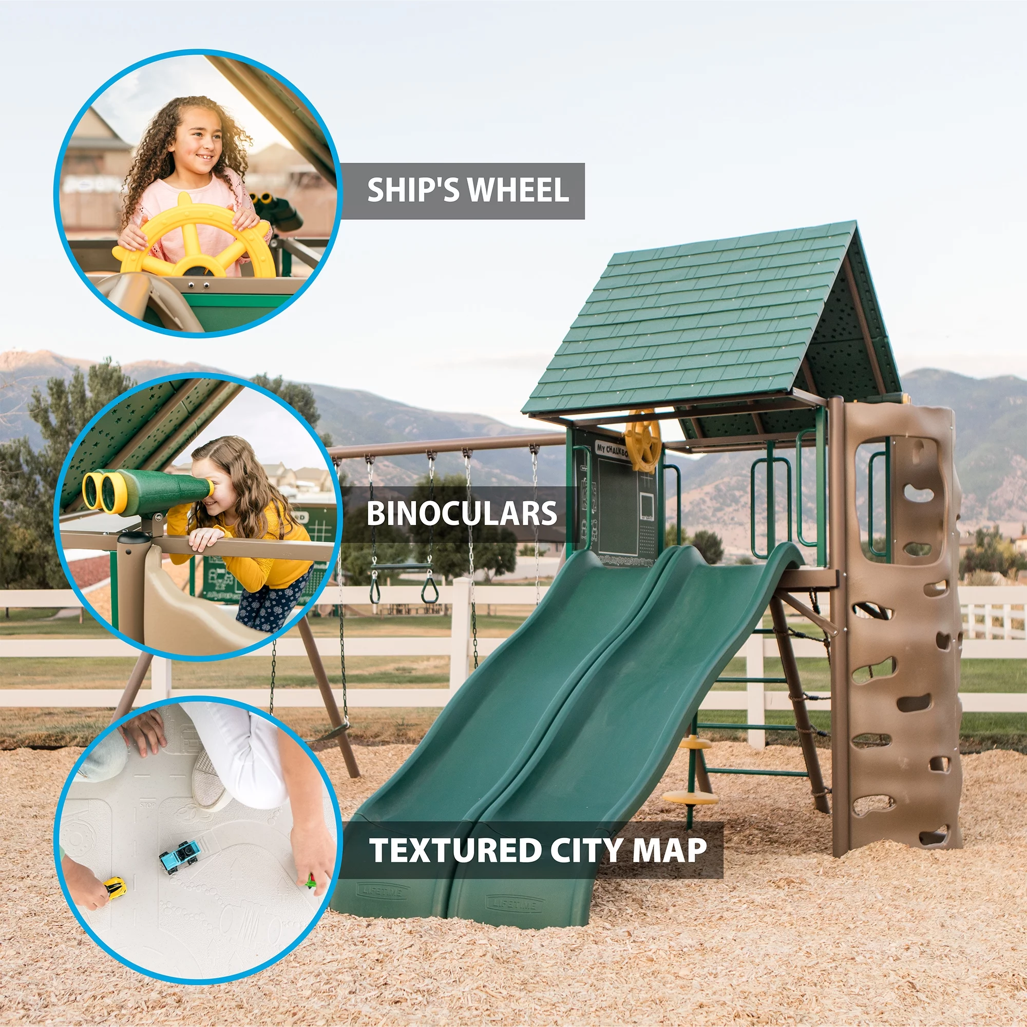 Lifetime Big Stuff ® Adventure Swing Set with Spider Swing (91079)