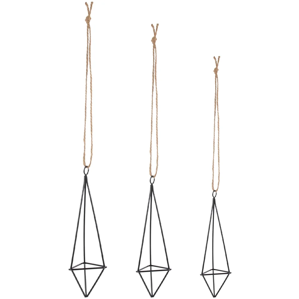 Guichaokj 3Pcs Geometric Plant Hangers Air Plants Holders Modern Style Geometric Planters Balcony Hanging Planters