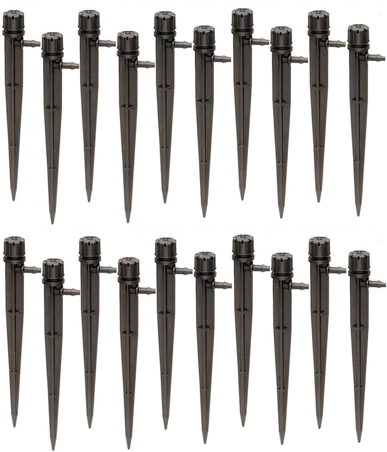 Set of 50 Drip Emitters Perfect for 4mm / 7mm Tube, Adjustable 360 Degree Water Flow Drip Irrigation System for Watering System.