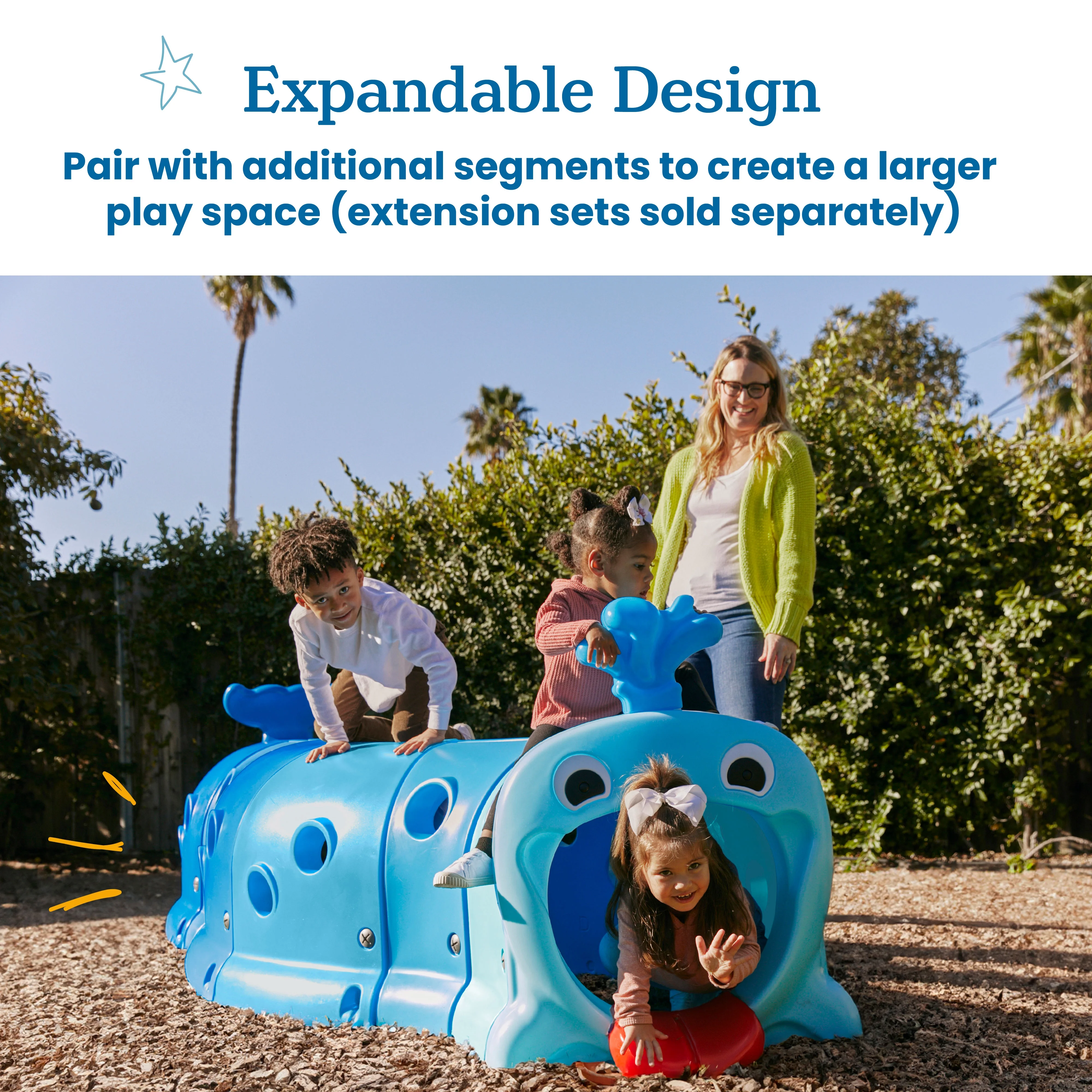 ECR4Kids Willow Climb-N-Crawl Whale, Mega