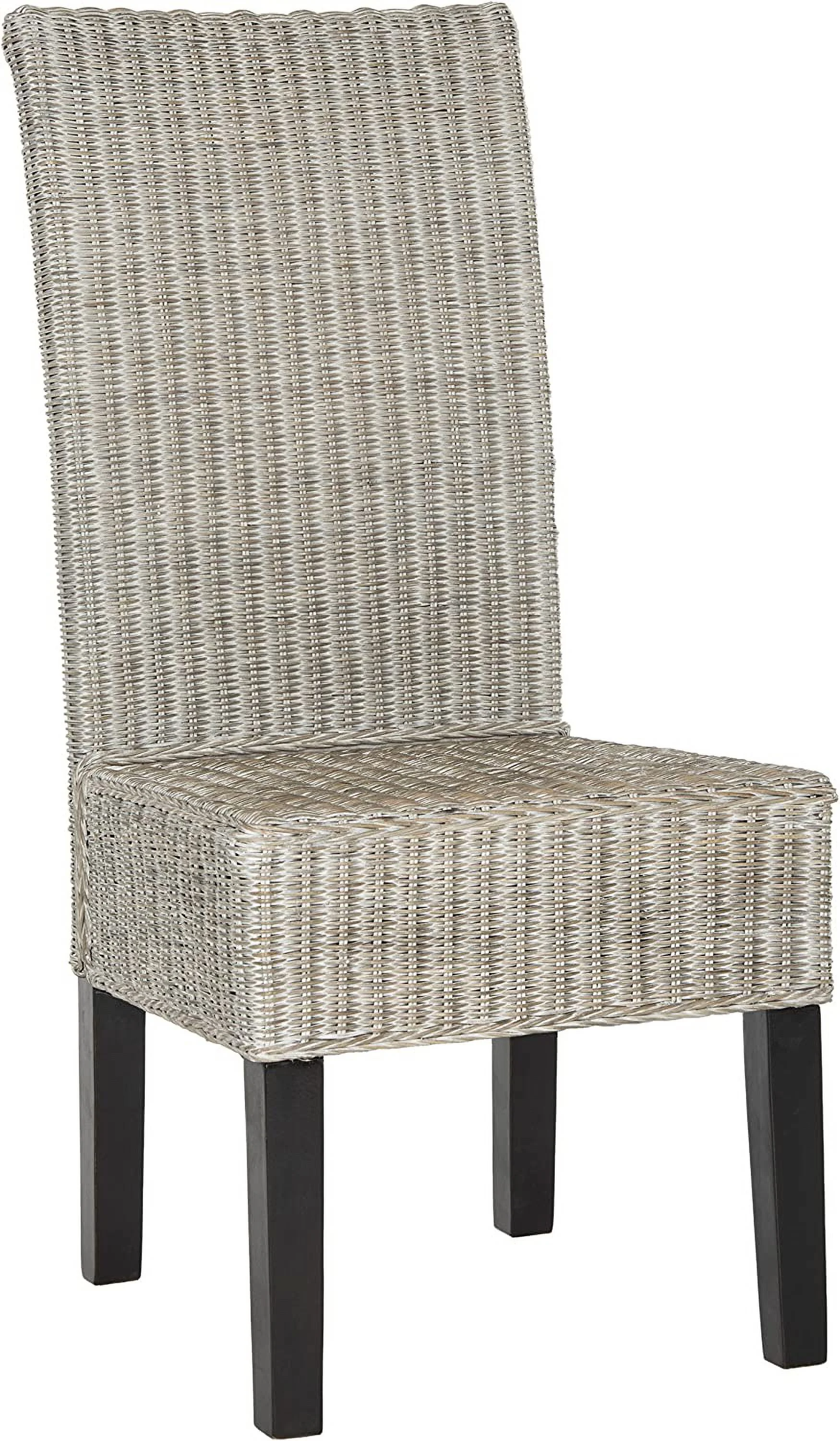 KUANGHENG Home Collection Arjun Grey Wicker 18-inch Dining Chair