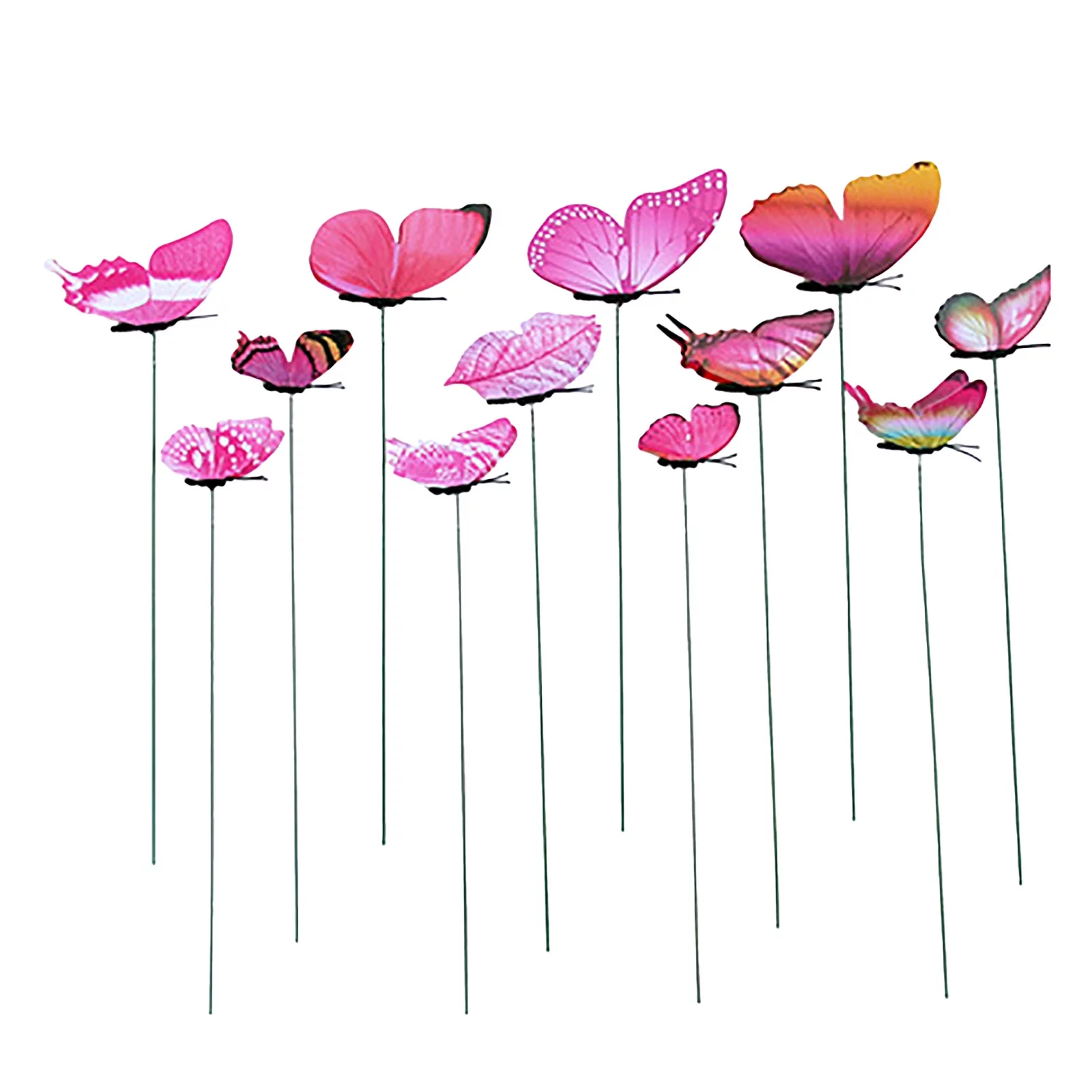 SUSHANG 12Pcs Butterfly Stakes Outdoor Yard Planter Flower Pot Bed Garden Decor Yard Art Mothers Day Ideal Gifts, Outdoor Lawn Pathway Patio Plant Pot
