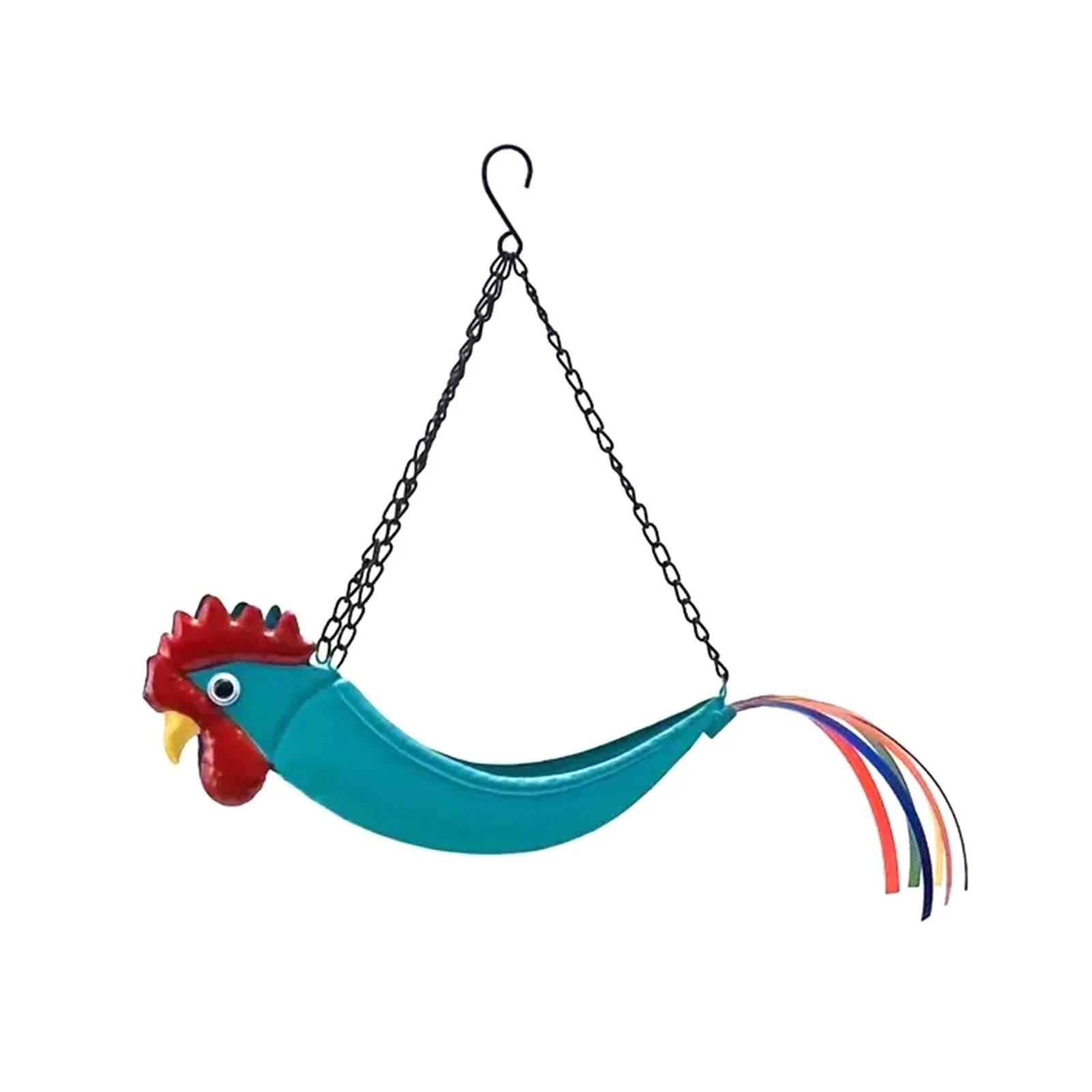 jicheng Metal Plant Pot Chicken Flower Vase Display Ornament Hanging Planter