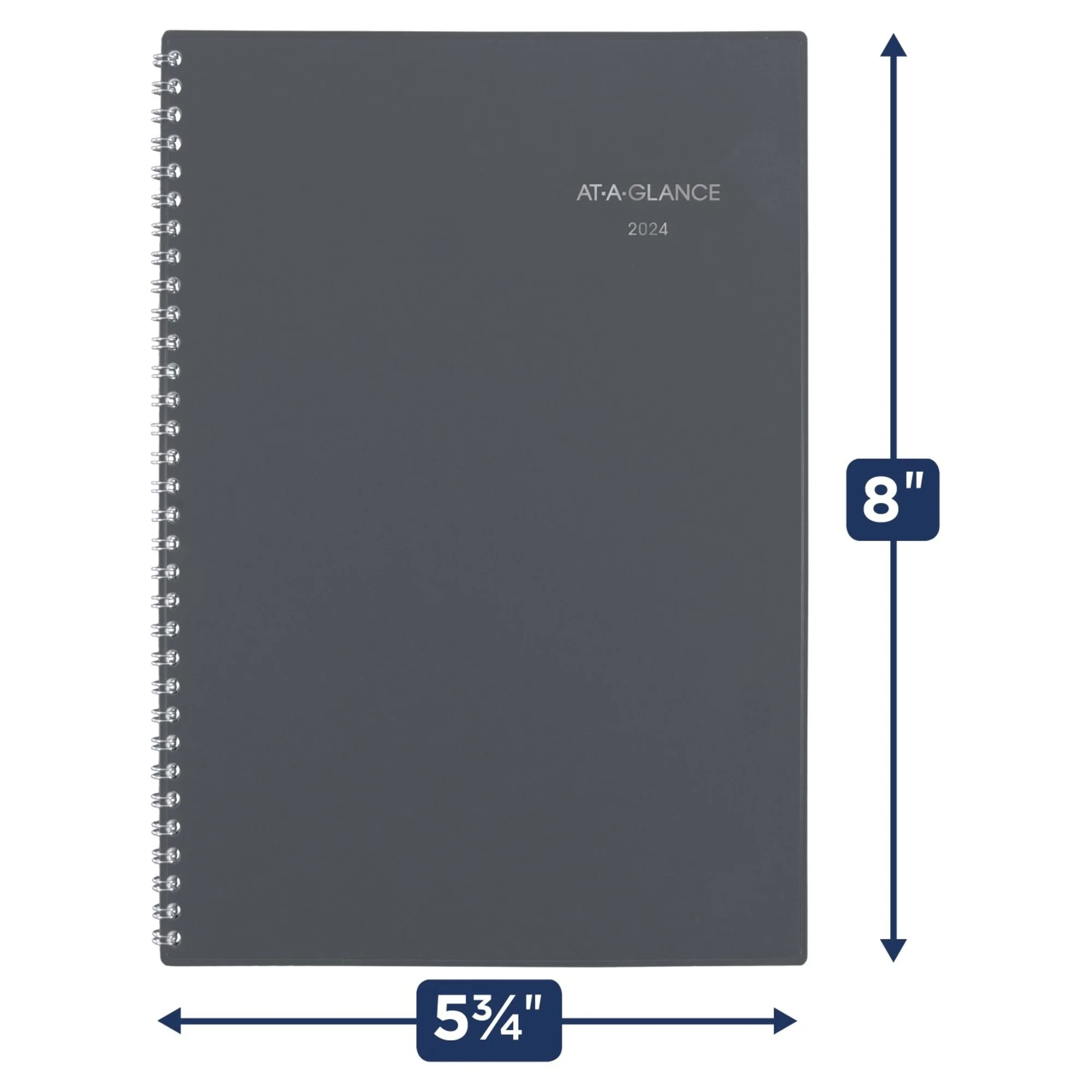 AT-A-GLANCE DayMinder 2024 Weekly Monthly Planner Gray Small 5 x 8 - Weekly