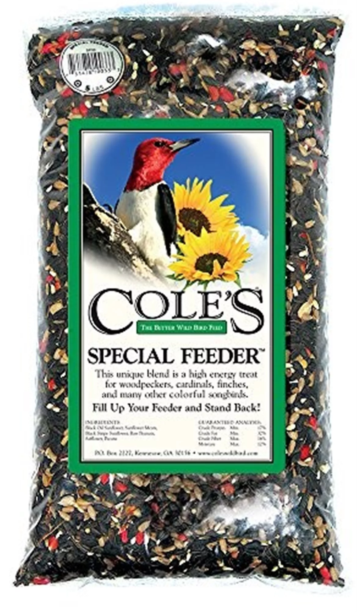 Cole's Special Feeder Assorted Species Black Oil Sunflower Wild Bird Food 20 lb