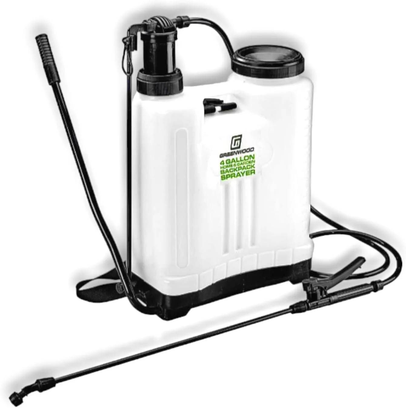 4 Gallon Garden Backpack Sprayer with 4 Nozzles, 12 PSI